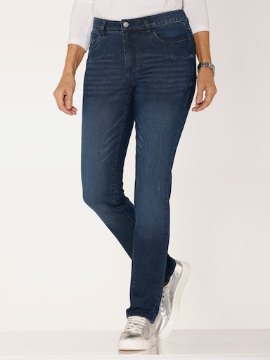 Jeans in Used-Optik - blue-stone-washed