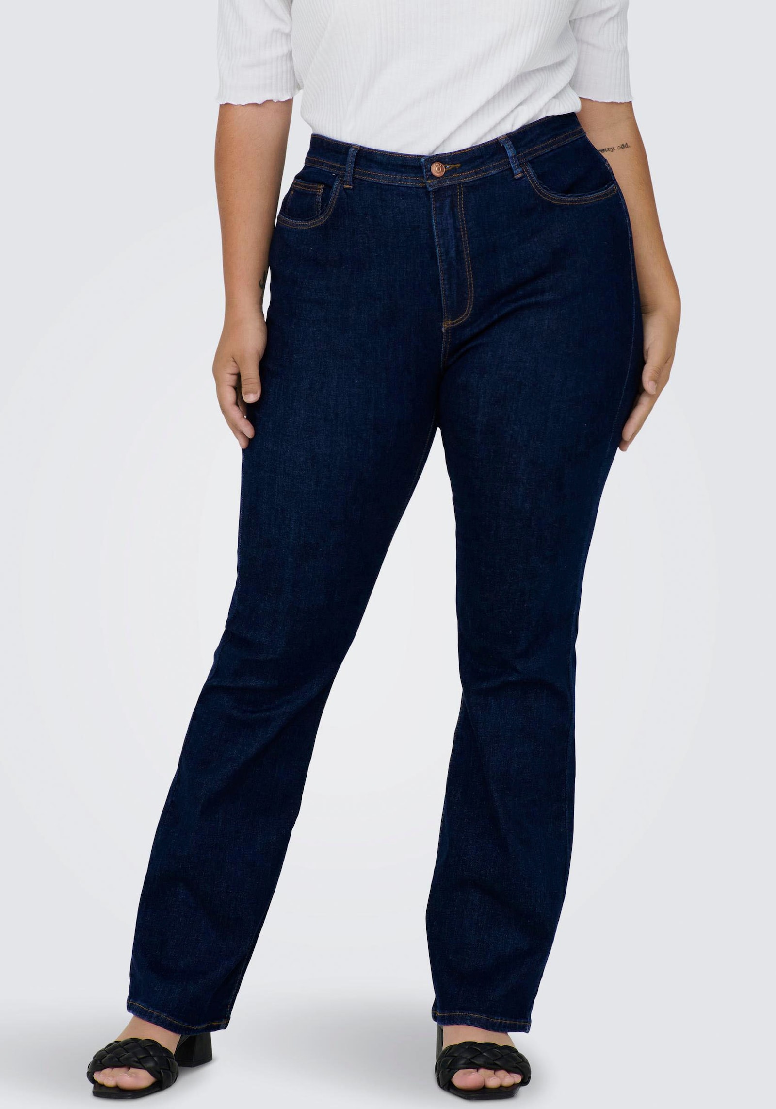 ONLY CARMAKOMA Schlagjeans - dark-blue