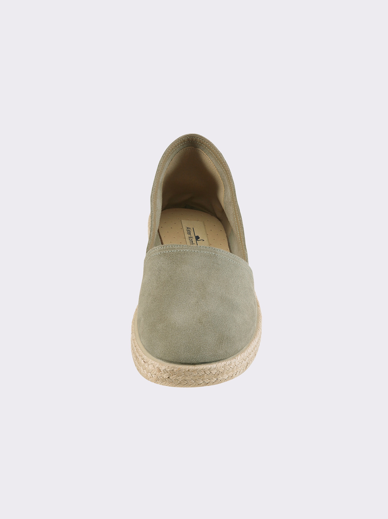 Instapper van suède - eucalyptus