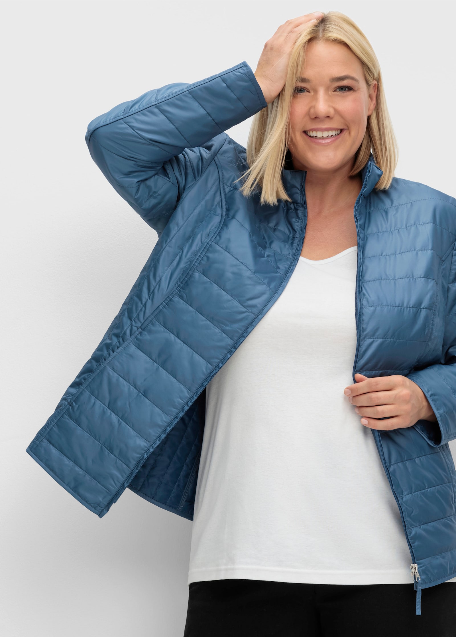 Steppjacke leicht wattiert - jeansblau