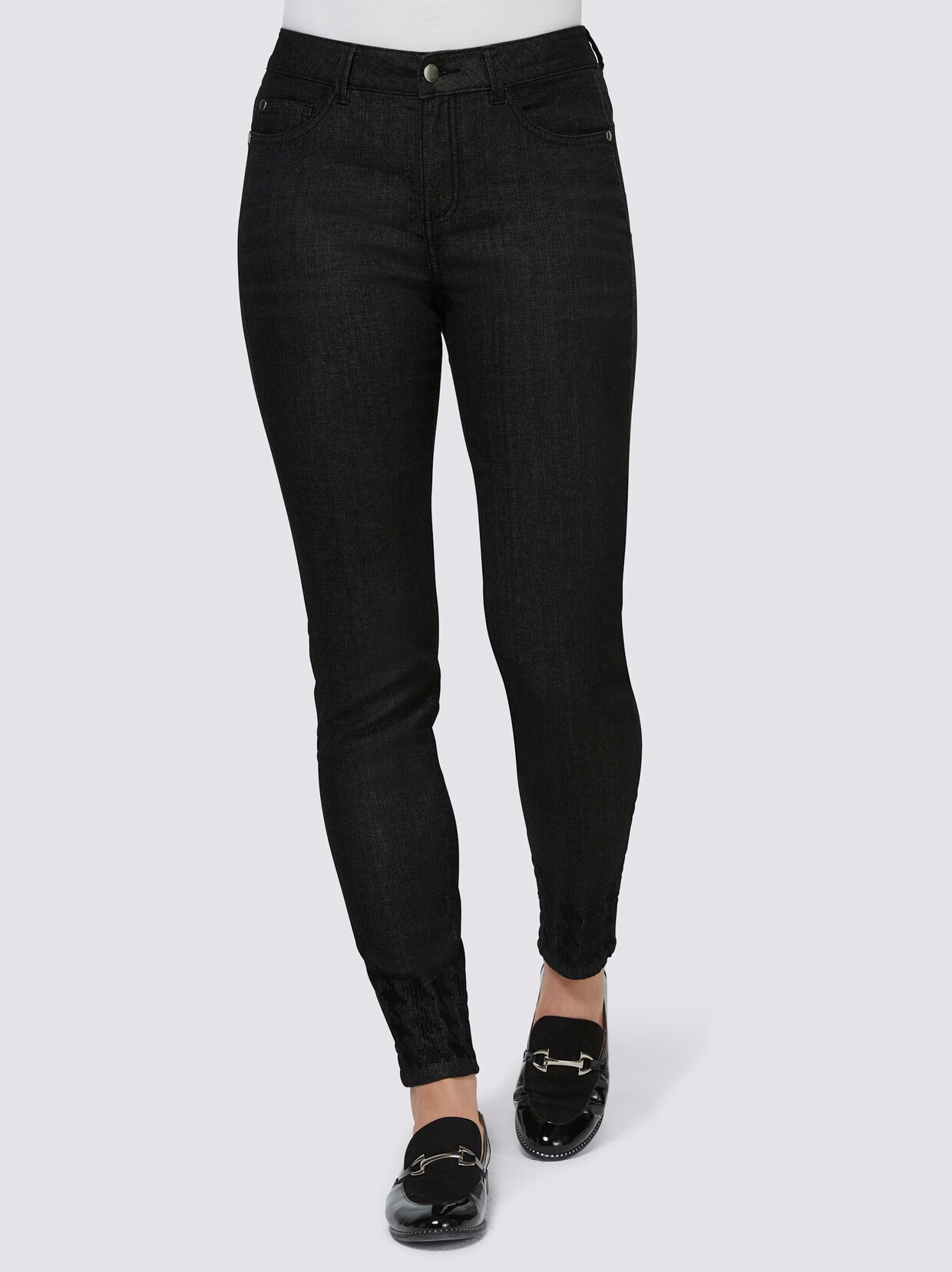heine Bauchweg-Jeans - black denim