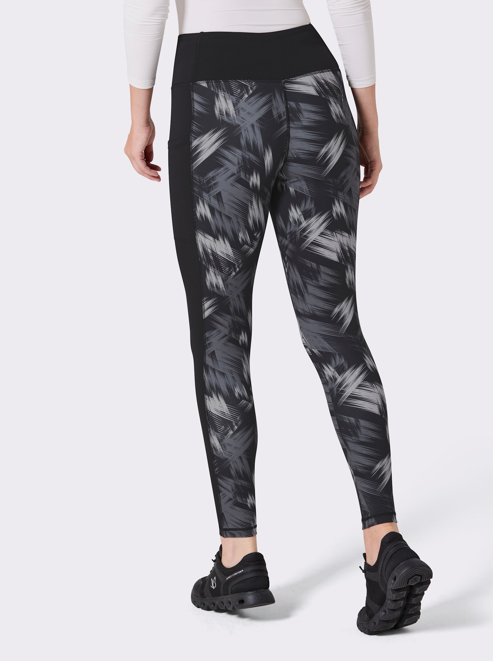 Catamaran Sports Leggings mit Tasche - schwarz-gemustert