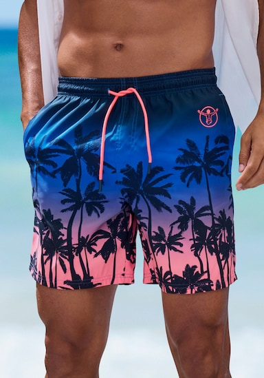Chiemsee Badeshorts - pink-blau