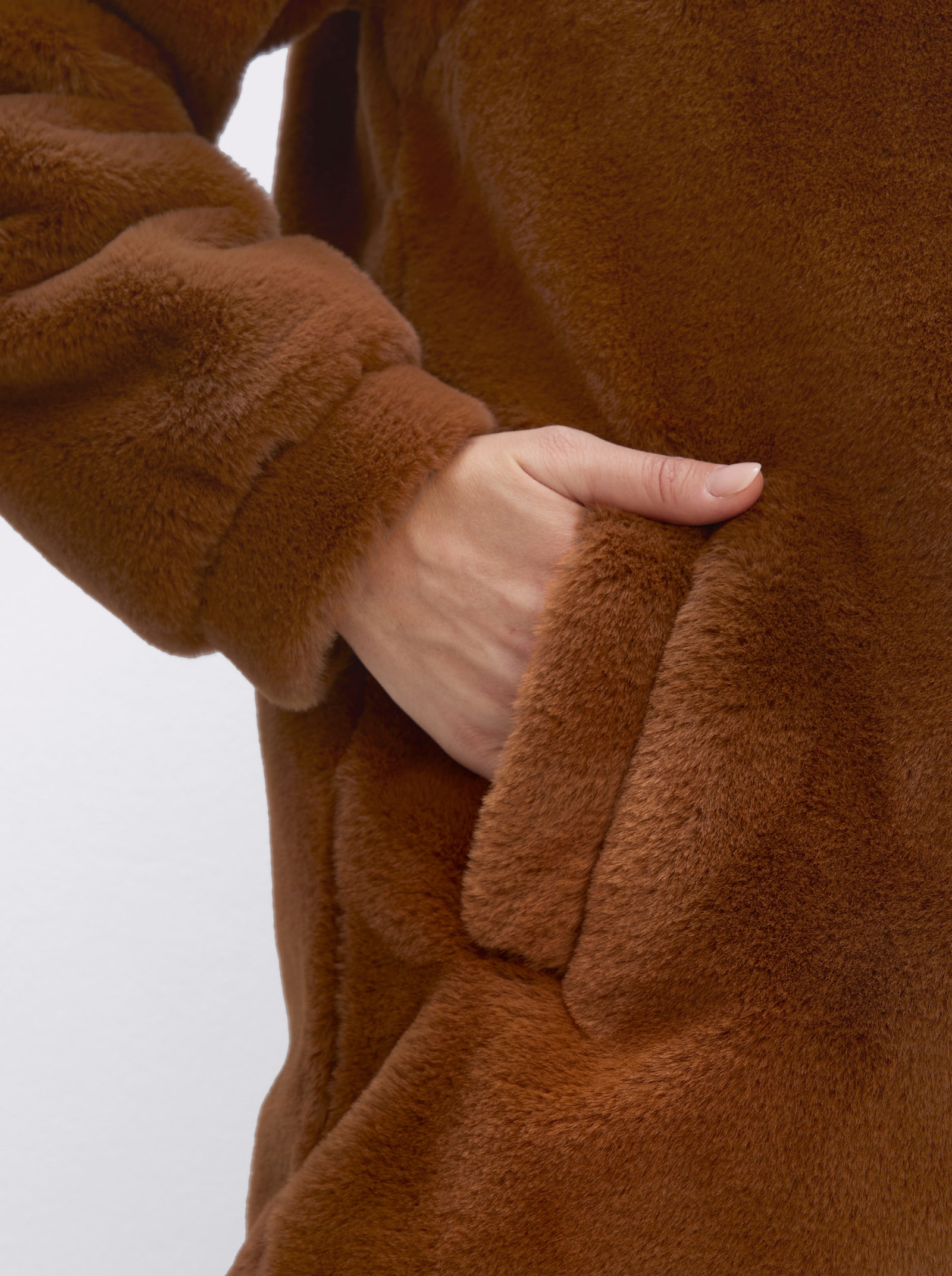 sheego Kurzjacke mit Reverskragen - cognac