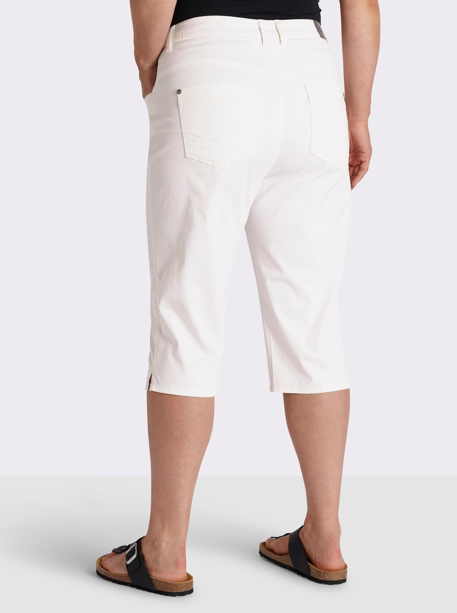 sheego Caprihose aus Twill - ecru