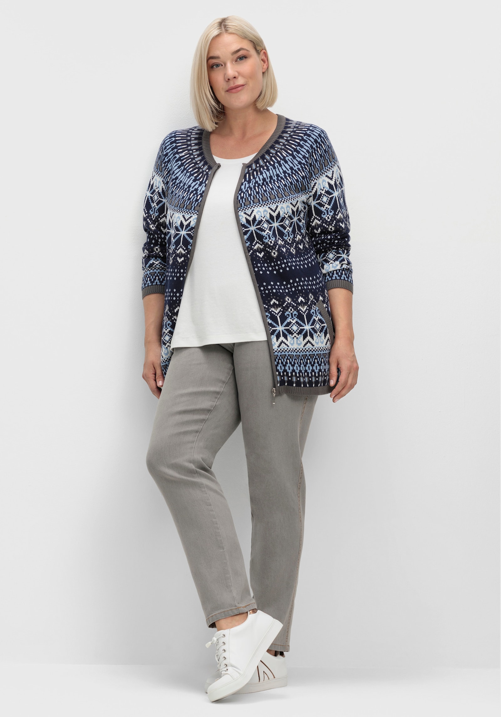 Schlupfjeans schmal geschnitten - grey denim