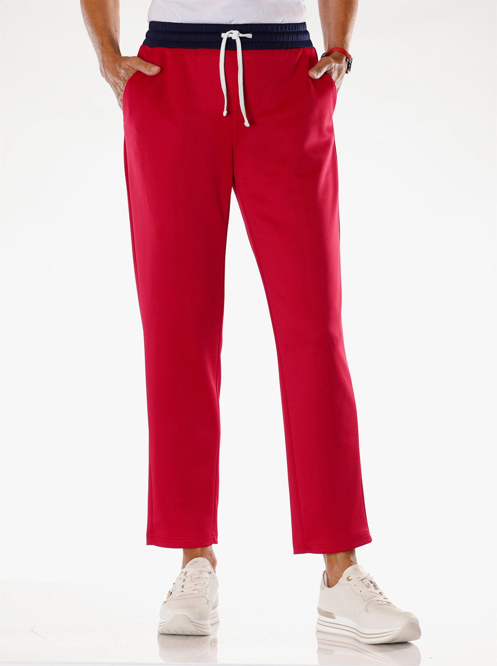 Sweathose mit Rundum-Dehnbund - rot