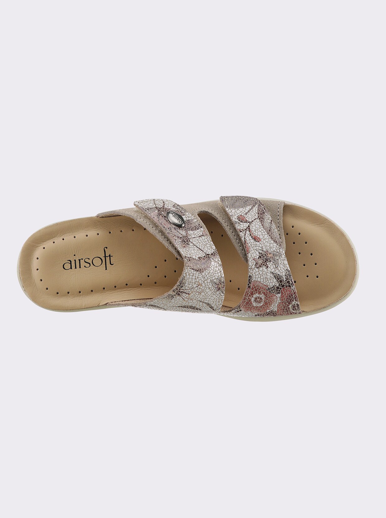 airsoft comfort+ slippers - beige gebloemd