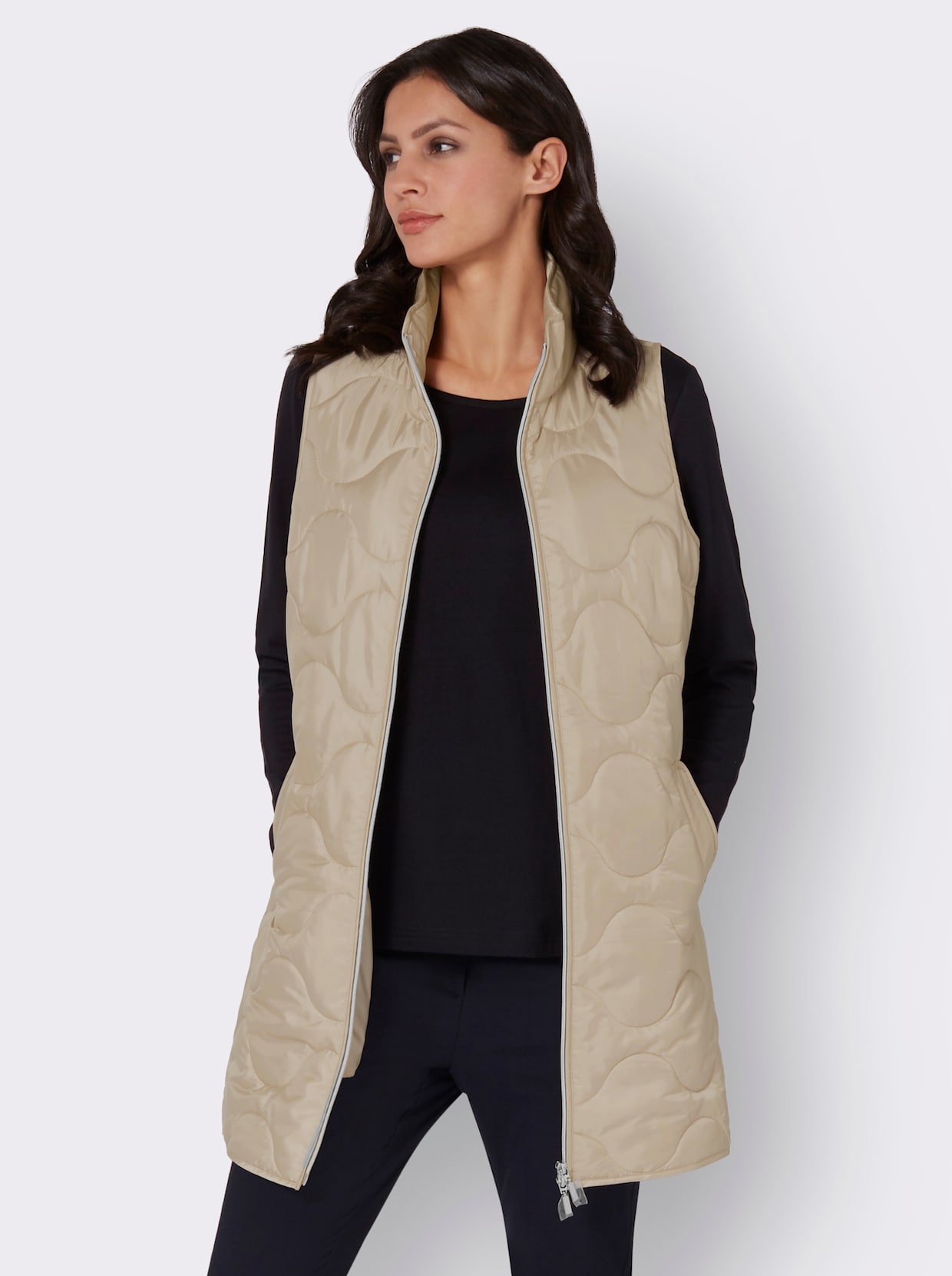 Lang vest - beige