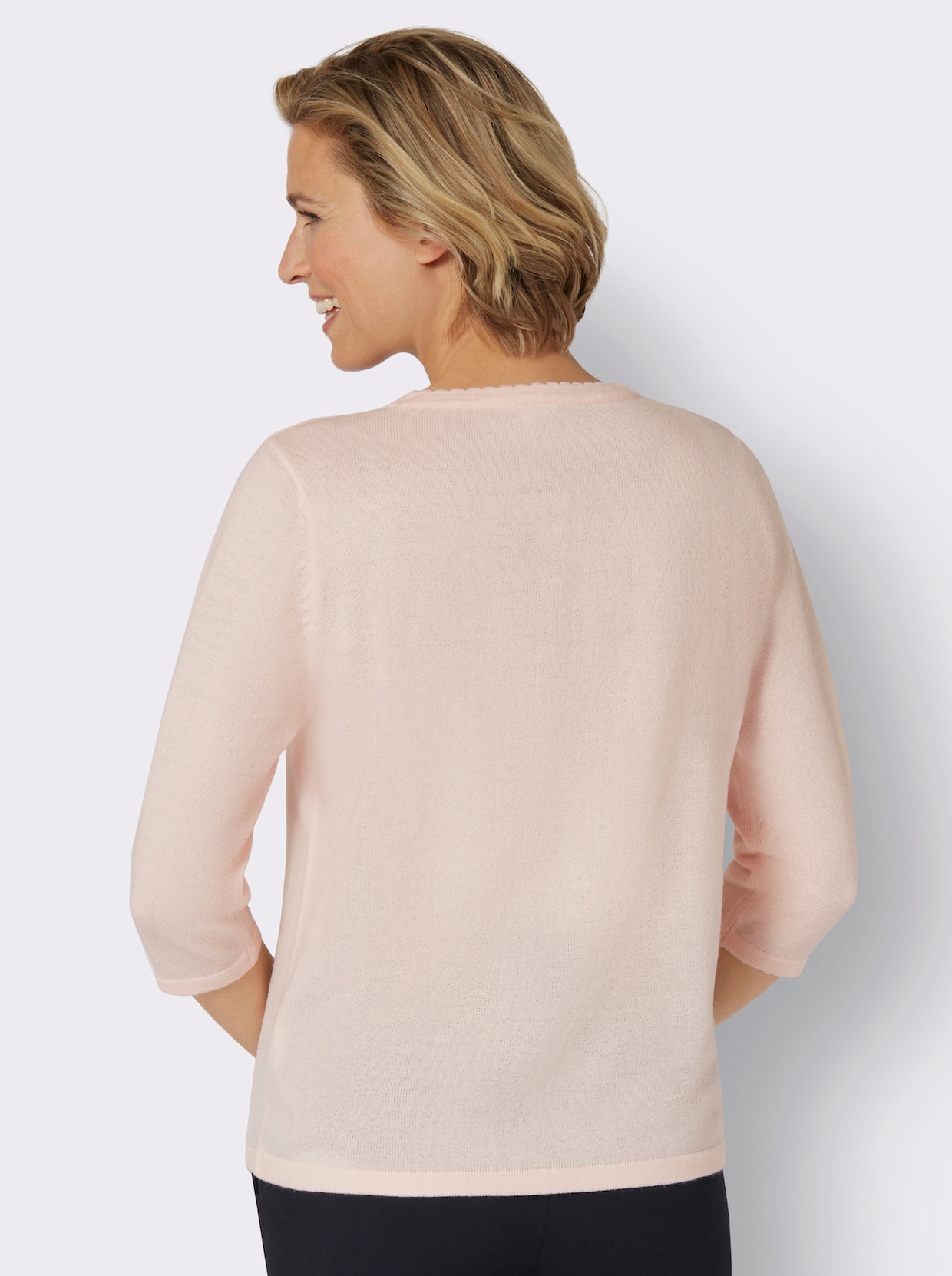 Pullover met korte mouwen - lichtroze