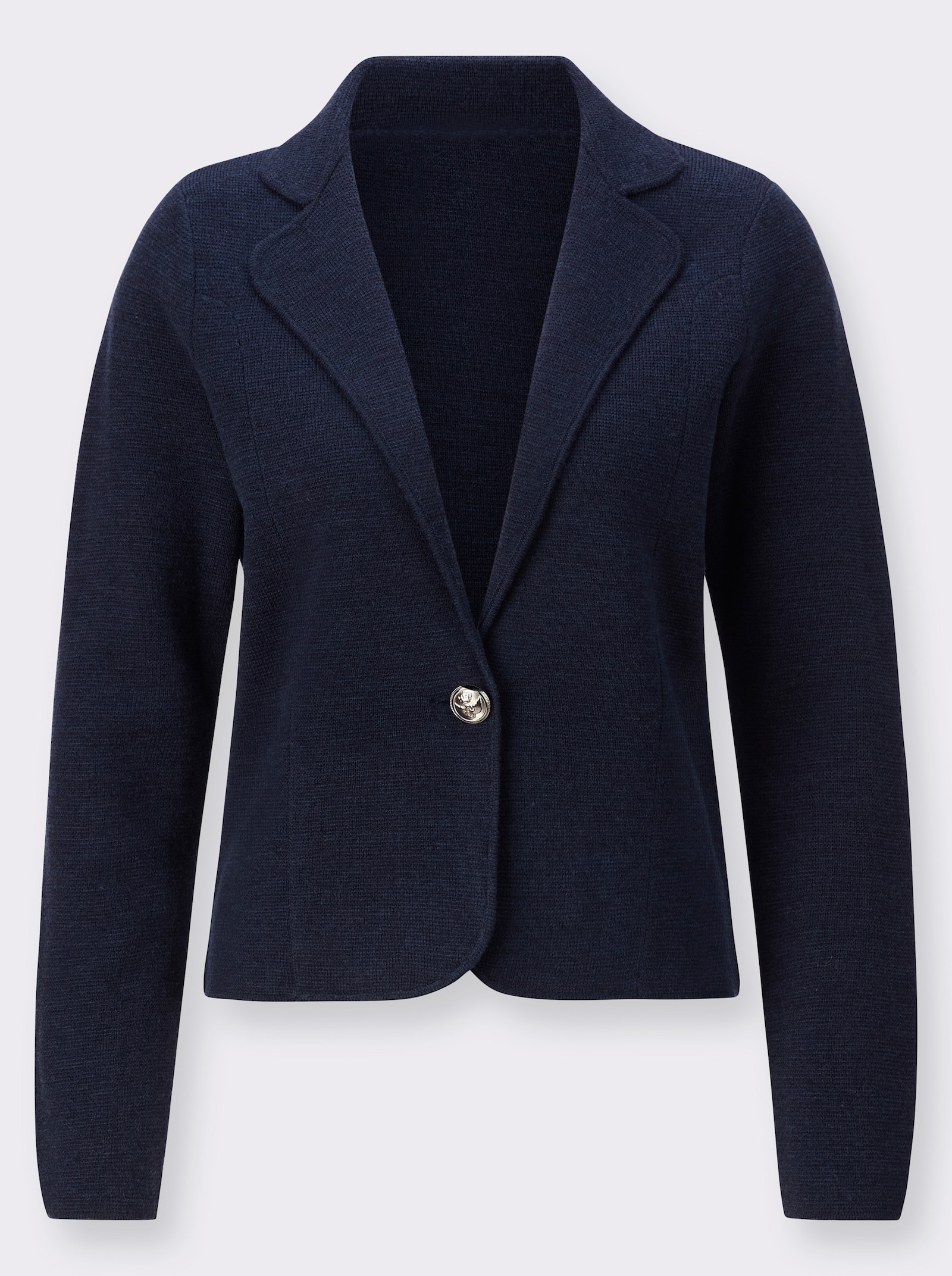 Cardigan mit Schmuckknopf - marine