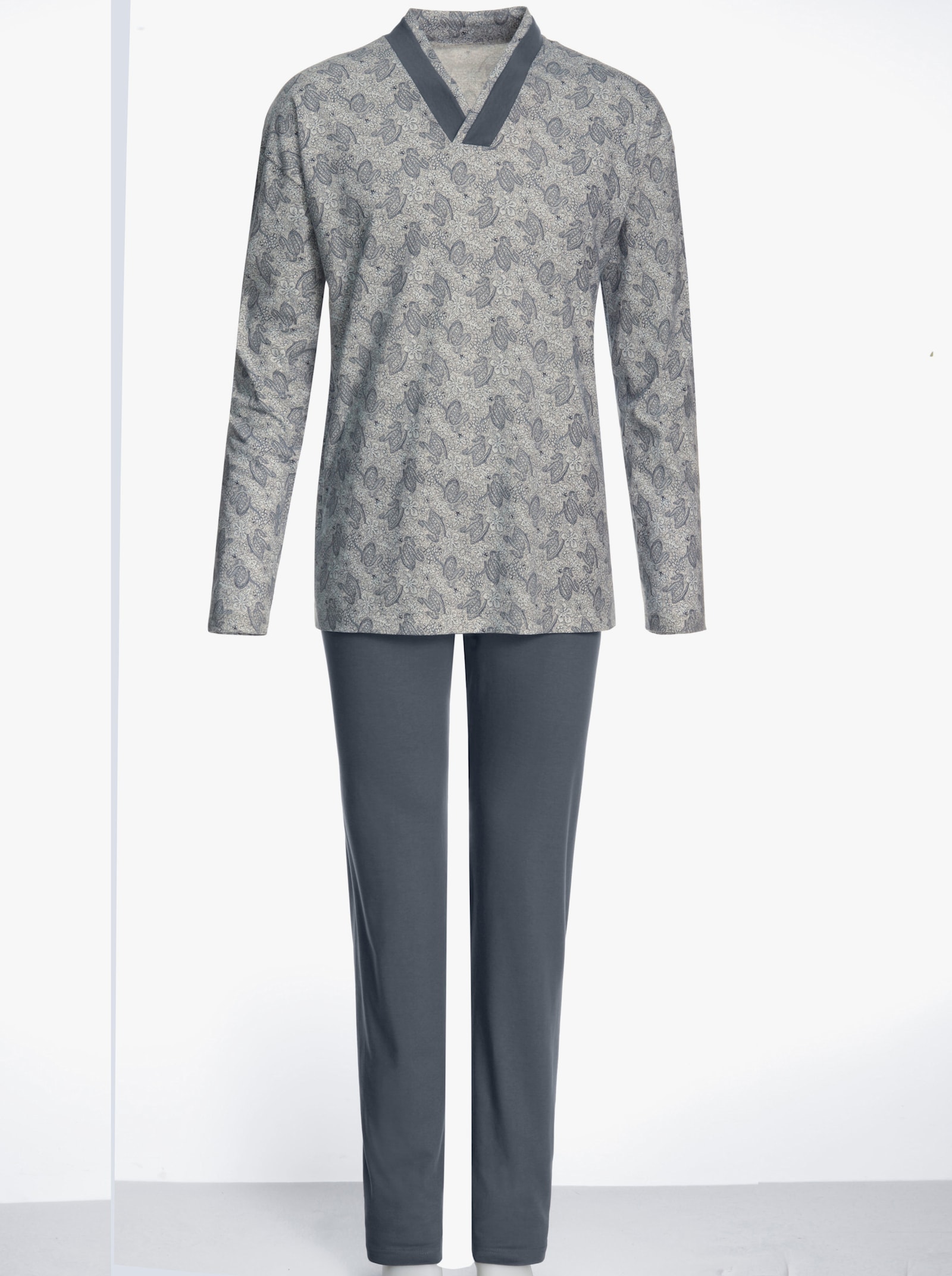 götting Pyjama - staalblauw geprint