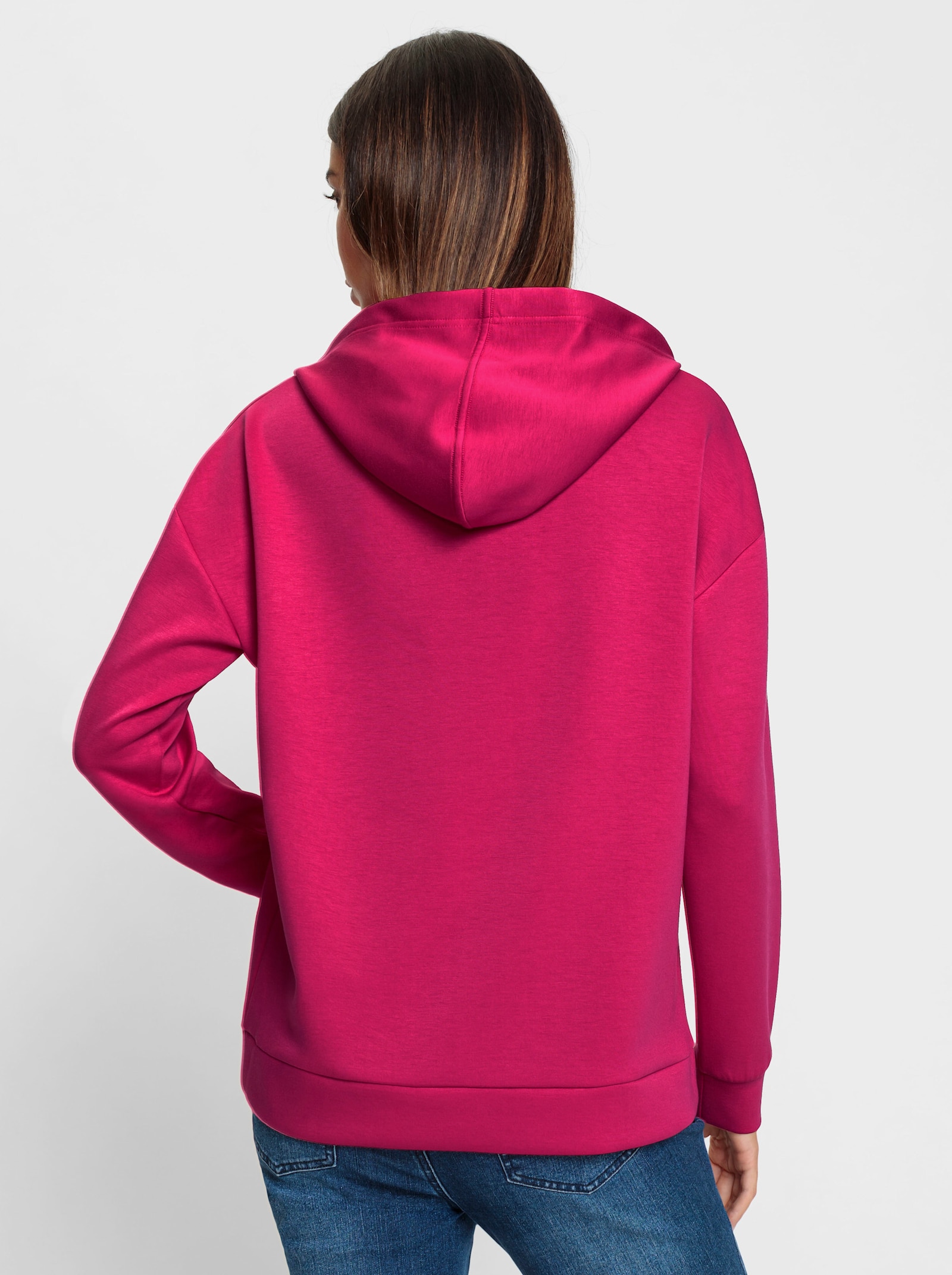 heine Kapuzensweatshirt mit Schriftzug - pink