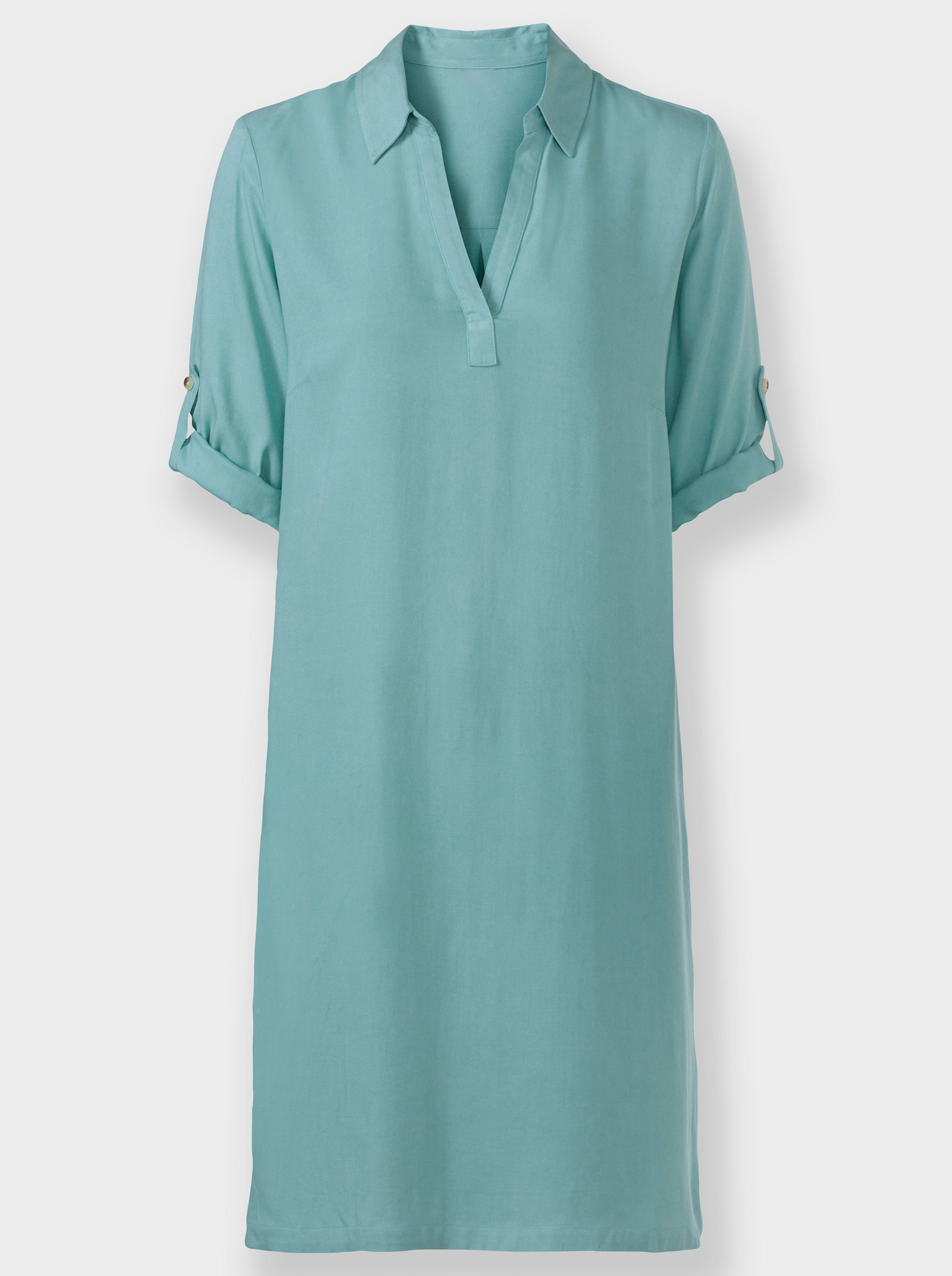 Blusenkleid mit 3/4-Ärmeln - salbei