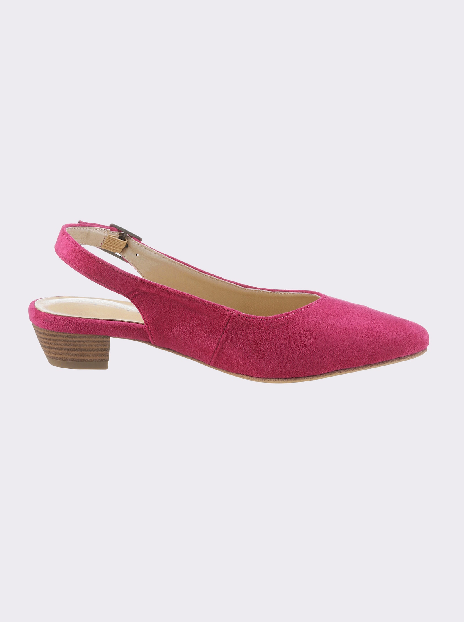 Andrea Conti Slingpumps aus Microfaser - pink