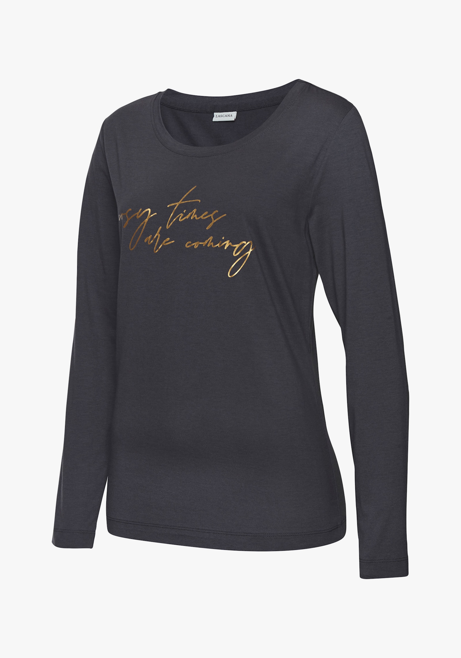 LASCANA Pyjamaoberteil - anthrazit