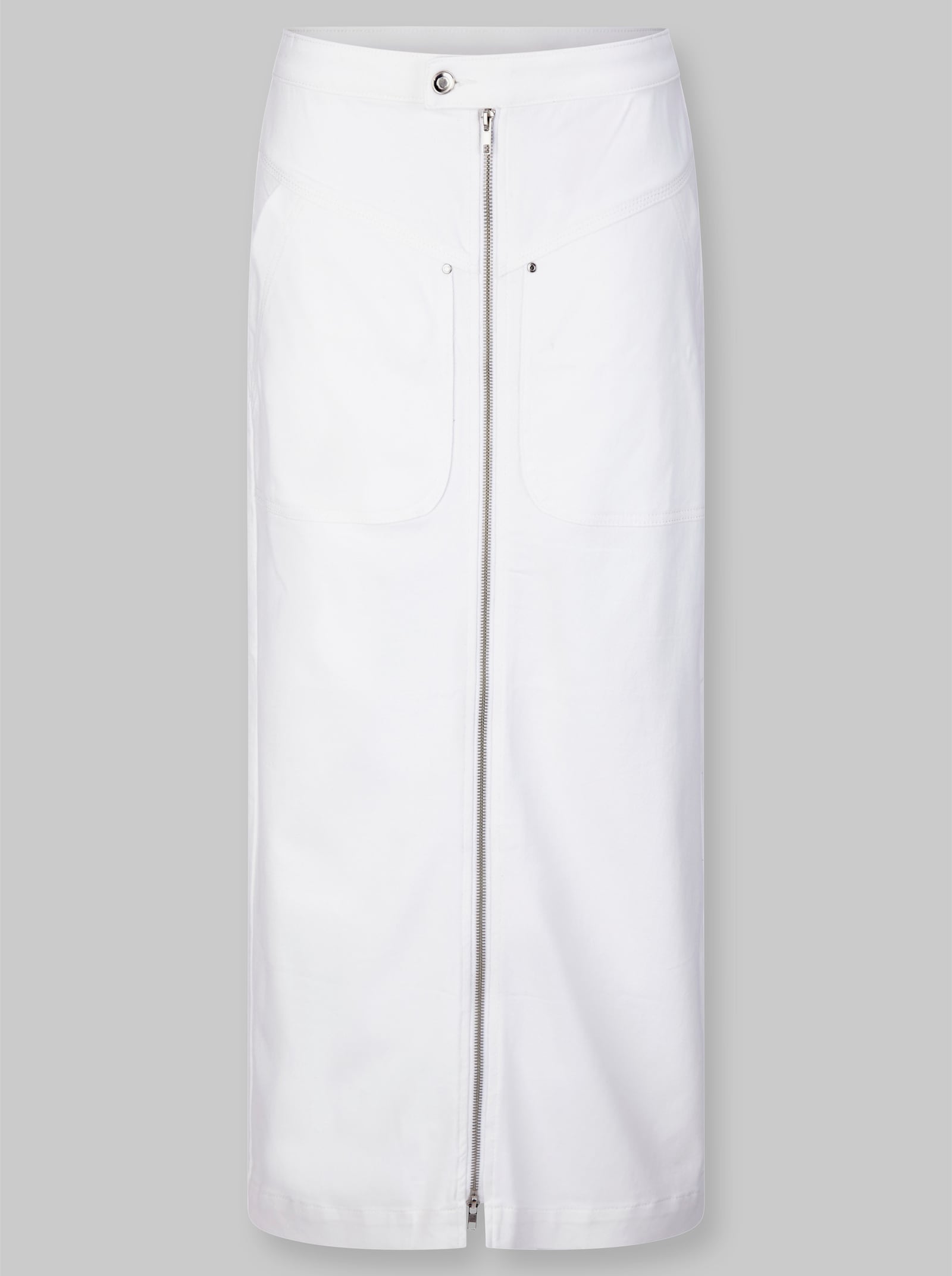 heine Maxirock mit 2-Wege-Zipper - weiß