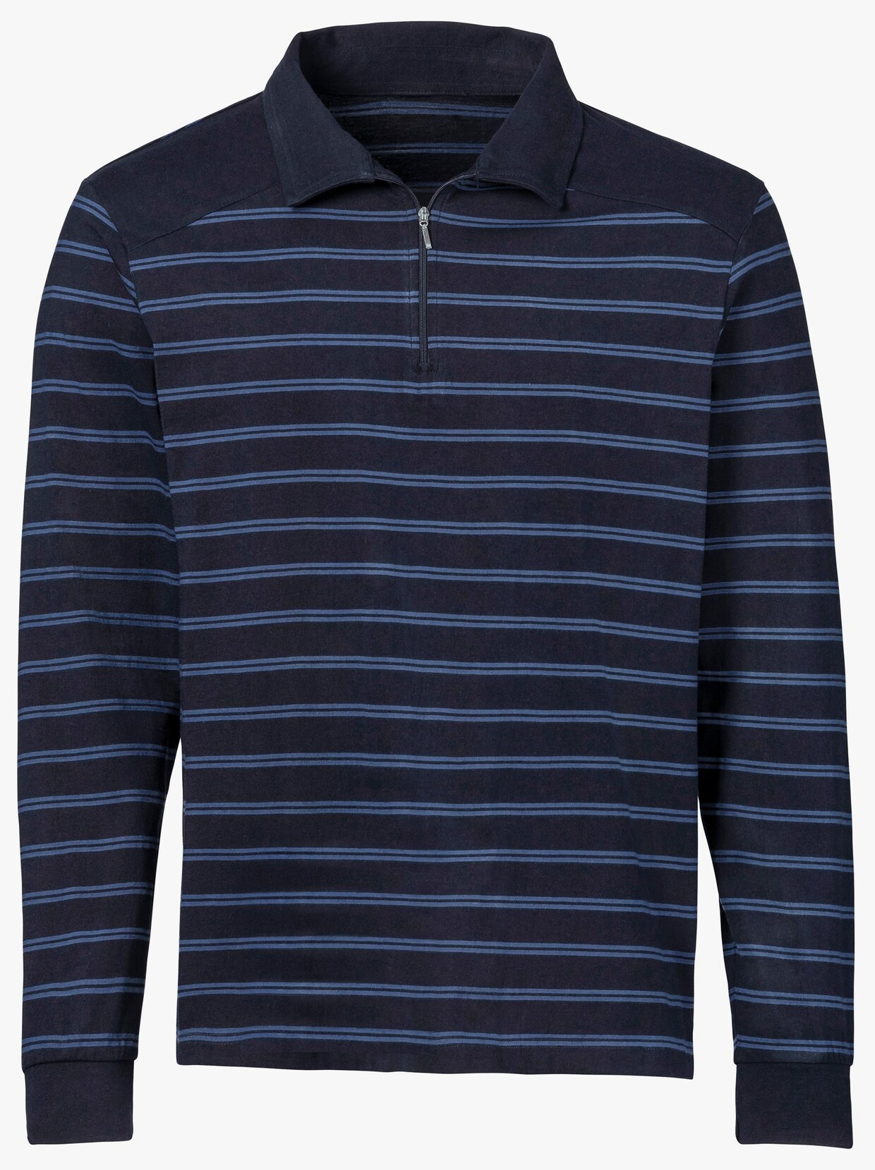 Poloshirt - marine/jeansblauw gestreept