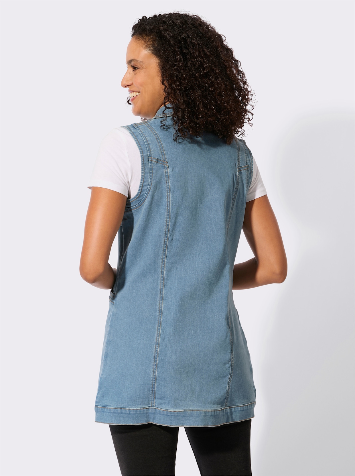 Jeansweste - blue-bleached