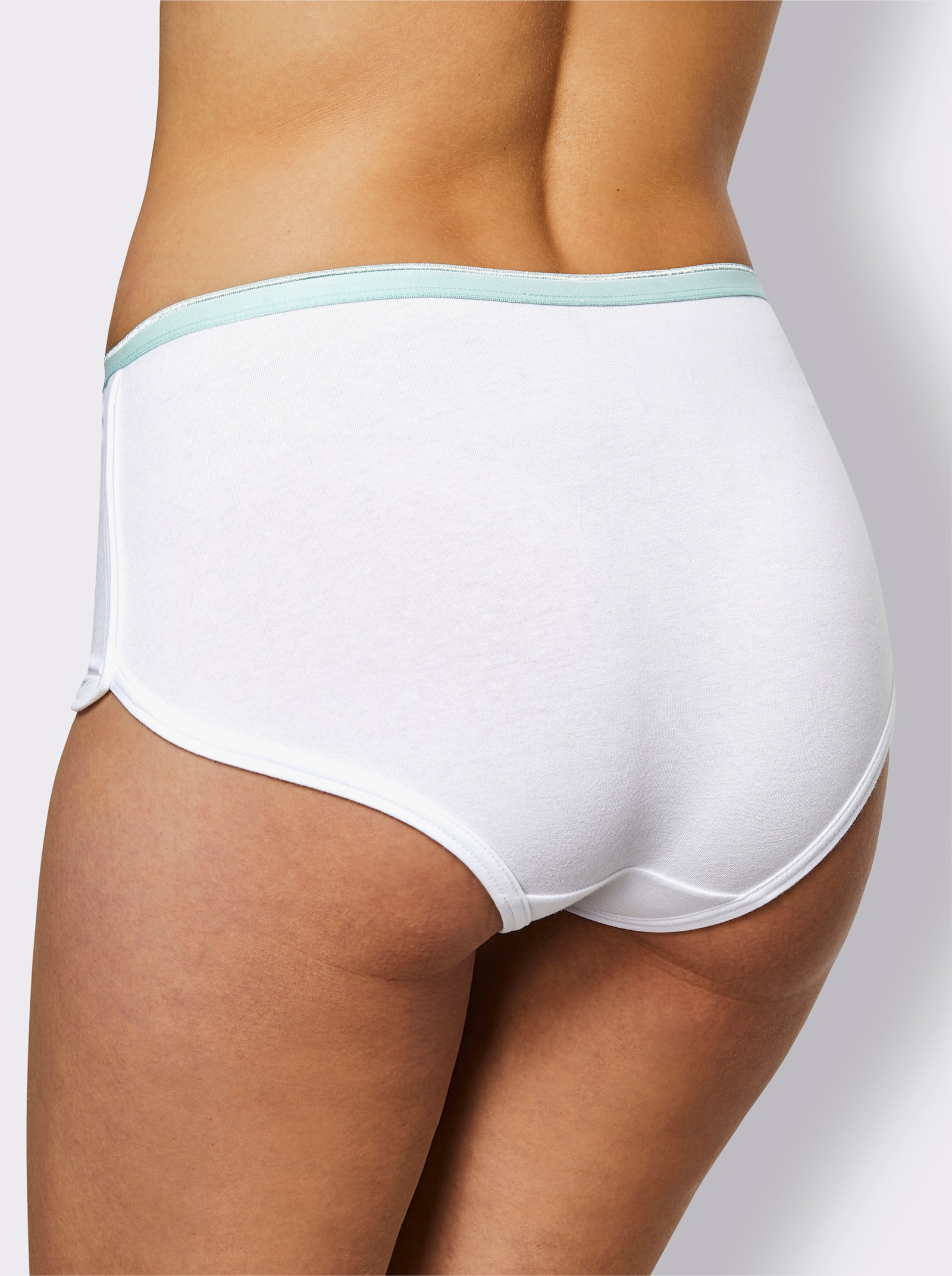 wäschepur Kalhotky s potiskem dnů v týdnu - bílá