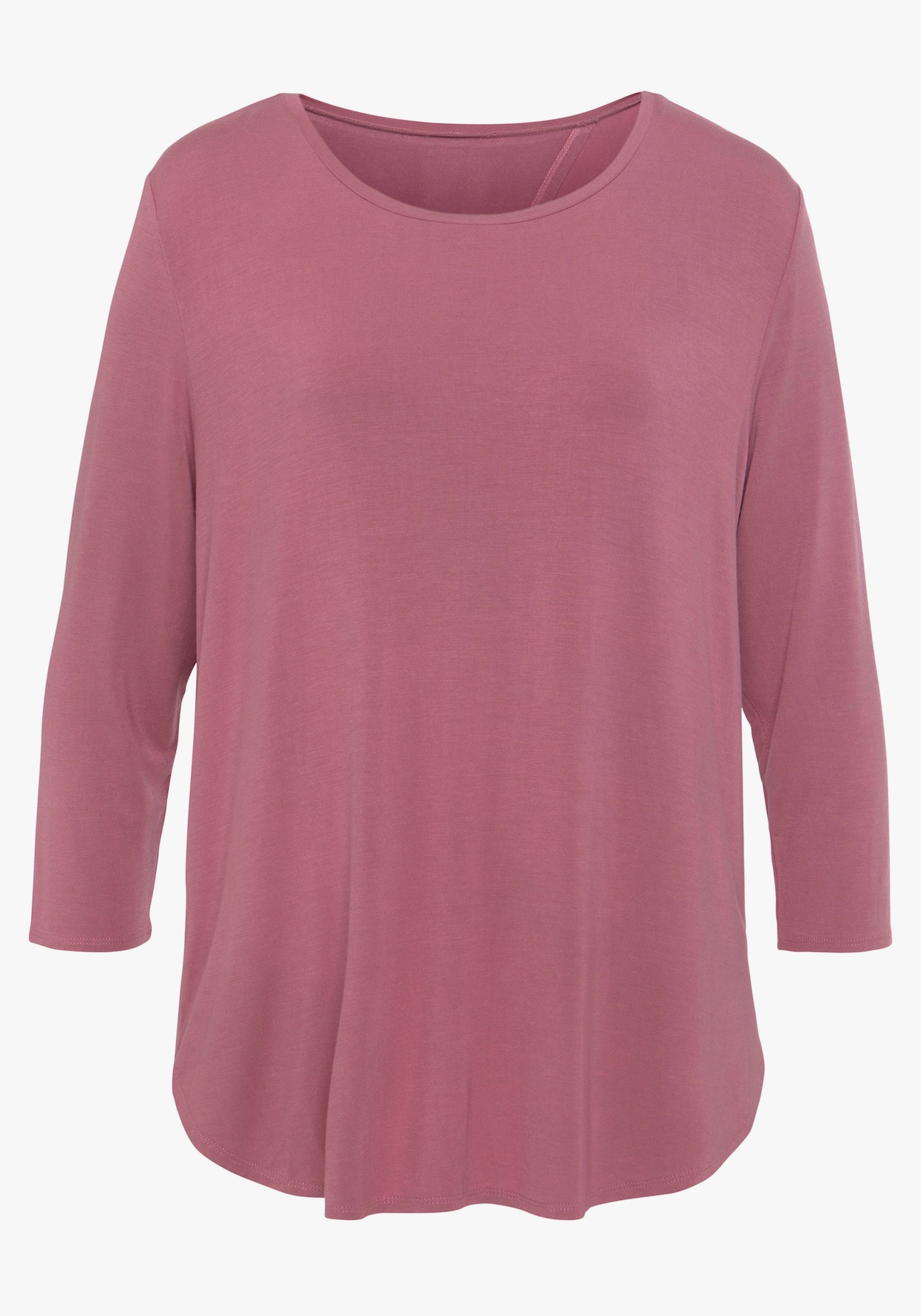 LASCANA Shirt met 3/4-mouw - bessenrood