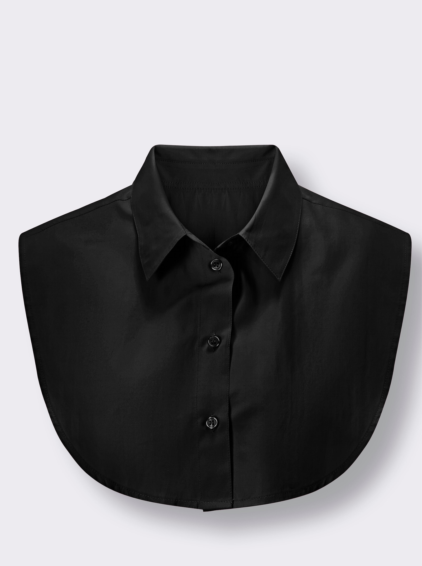 Blusenkragen mit Knopfleiste - schwarz