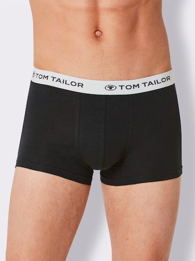 TOM TAILOR Pants - schwarz + anthrazit + grau-meliert