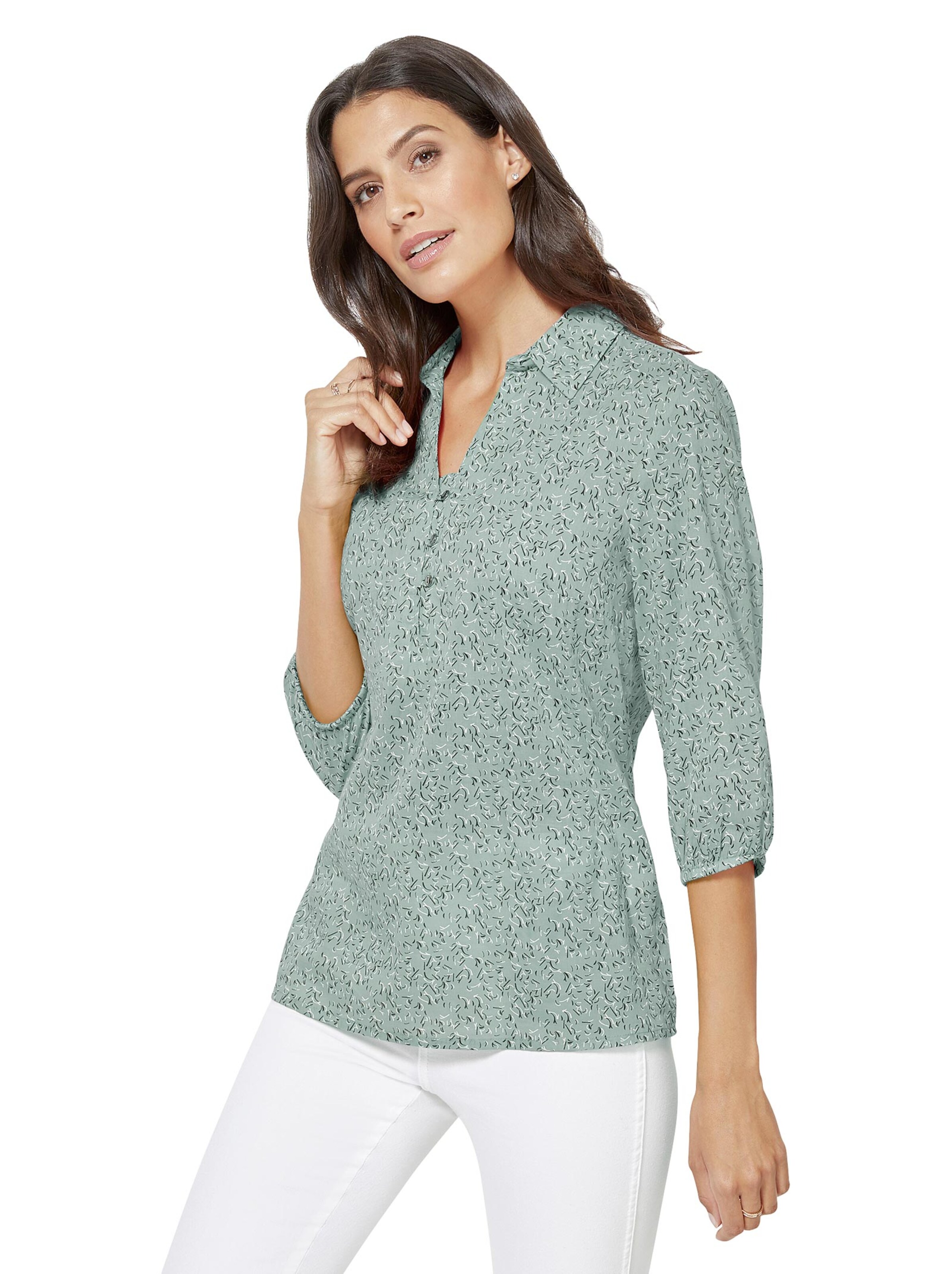 Bluse - mint-bedruckt