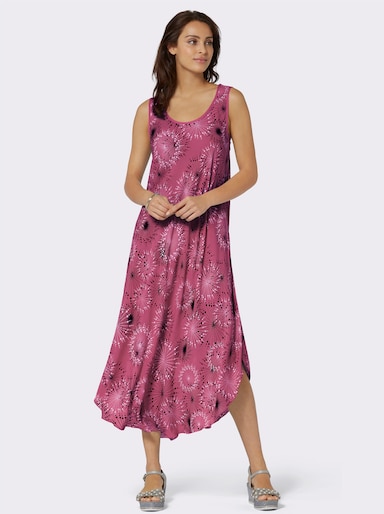 Druckkleid mit Blüten-Muster, figurumspielend - beere-graphit-bedruckt