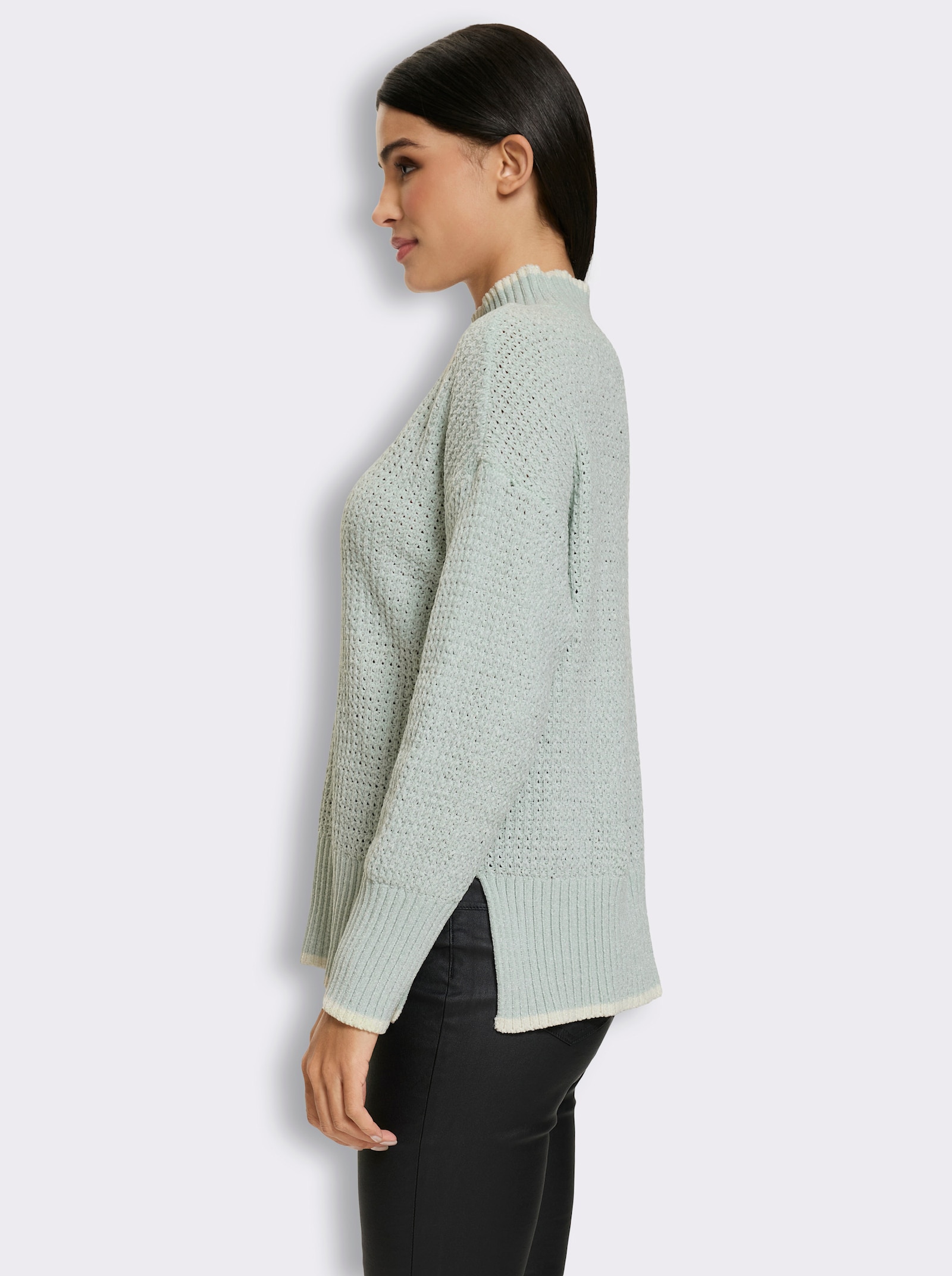 heine Rollkragenpullover aus Chenille - zartmint