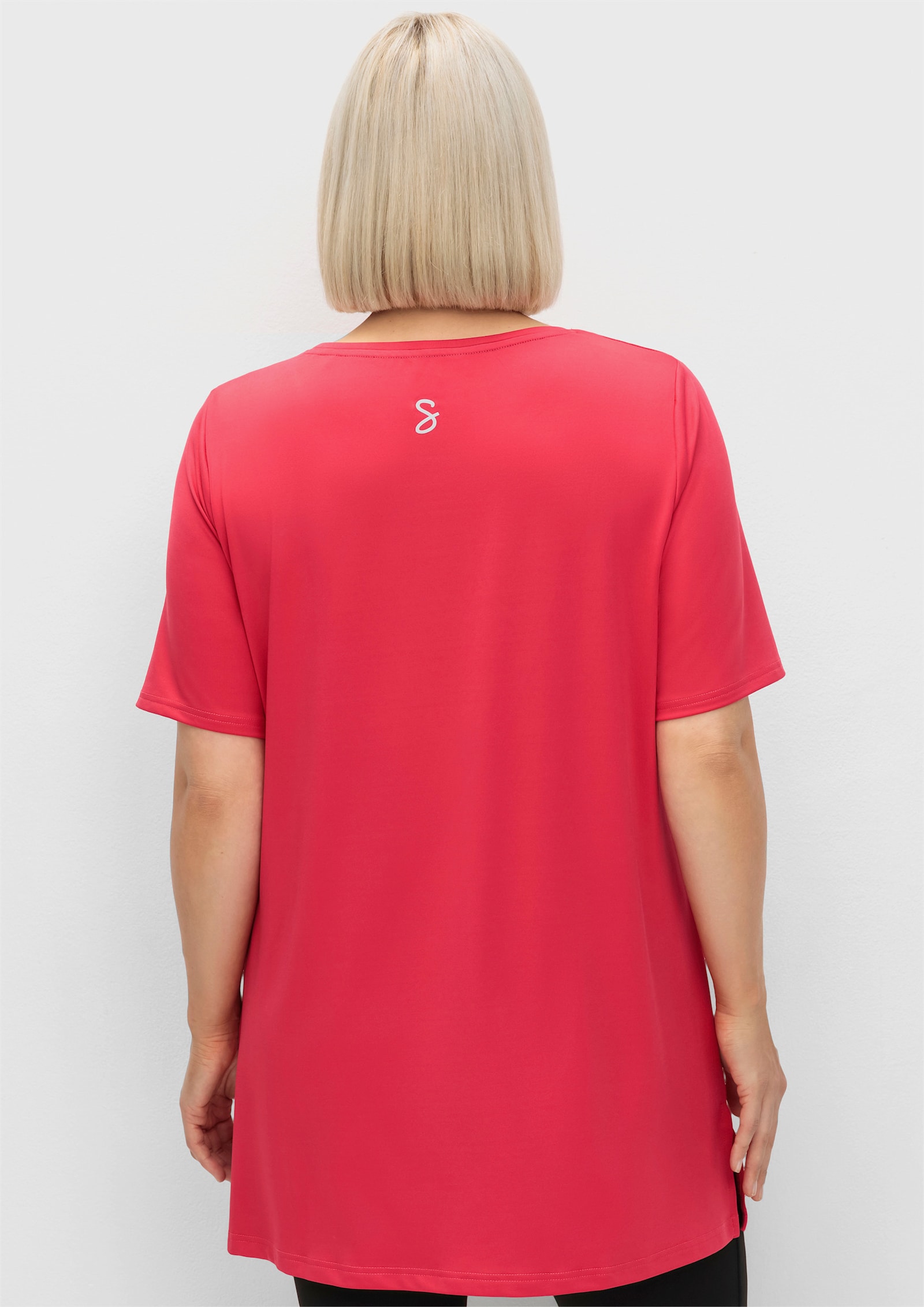 sheego Funktionsshirt in Longform - sorbet pink
