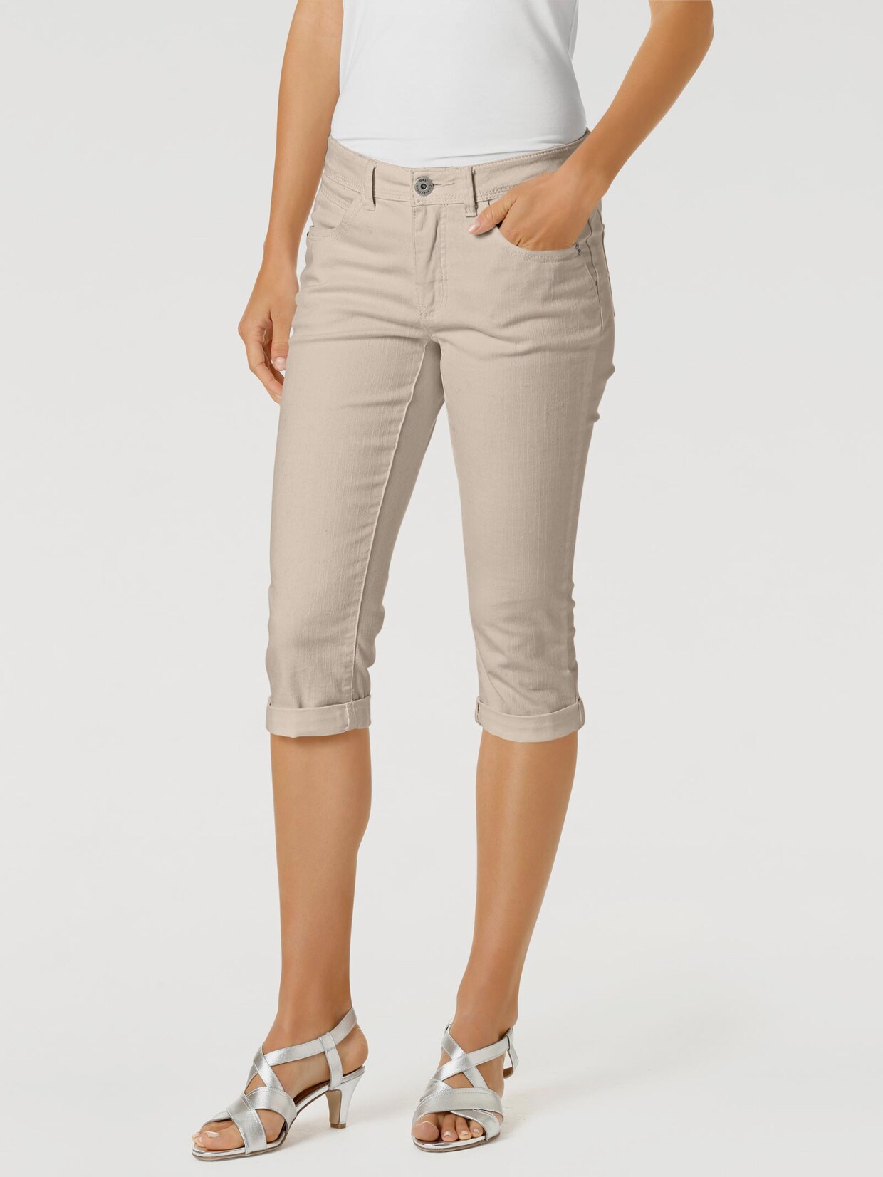 Linea Tesini Bauchweg-Hose - sand