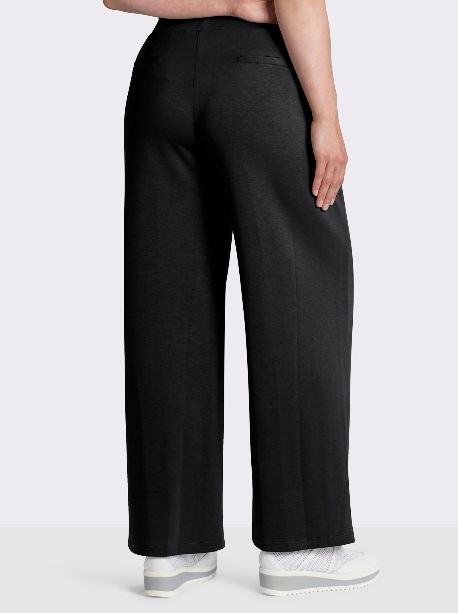 Jerseyhose in weich fließender Qualität - schwarz