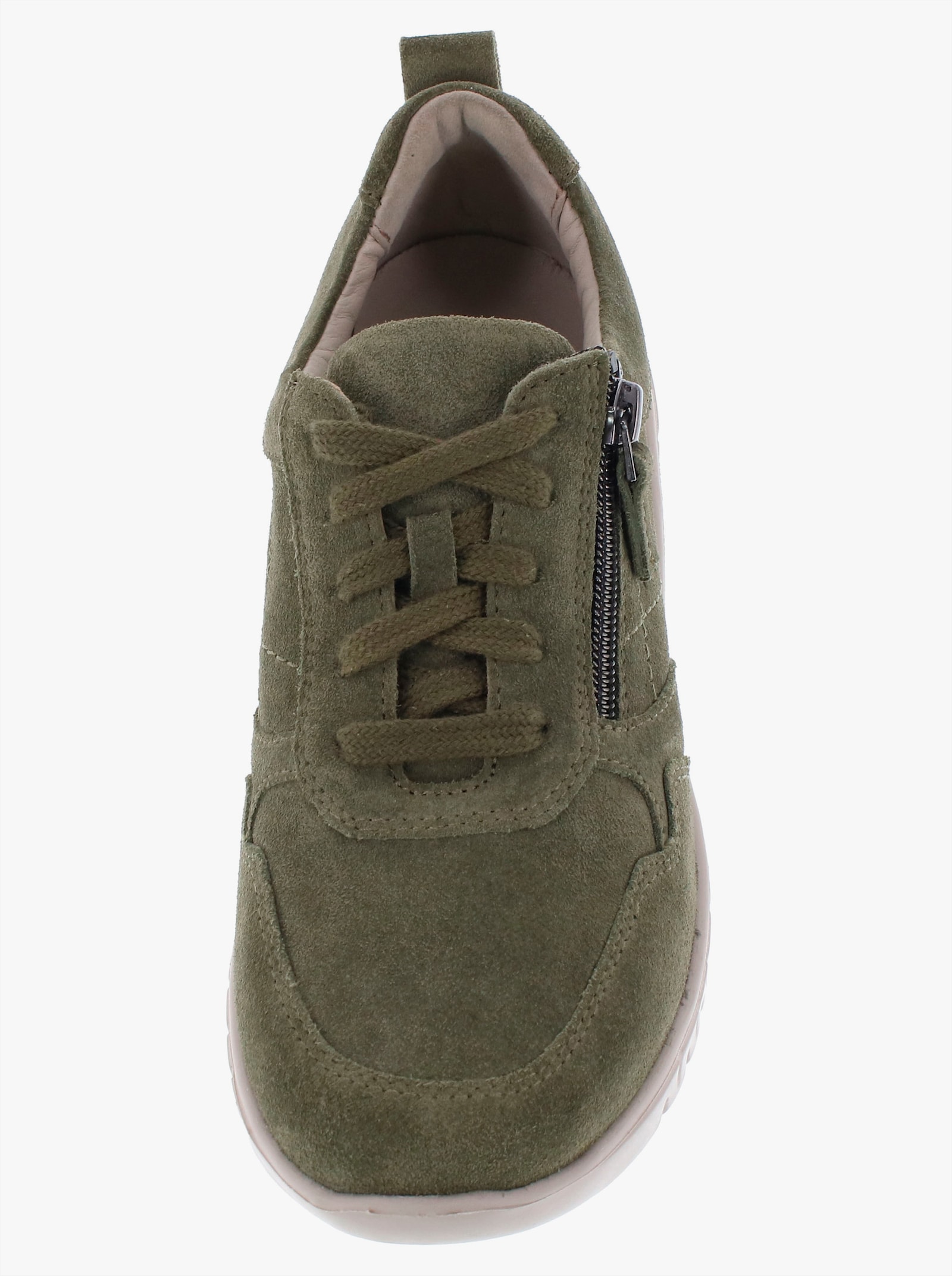Naturläufer Sneaker mit seitlichem Reißverschluss, Weite H - oliv
