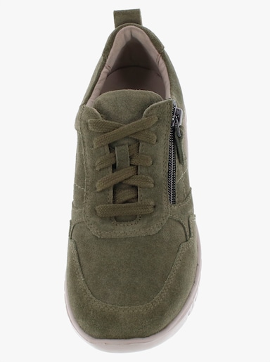Naturläufer Sneaker mit seitlichem Reißverschluss, Weite H - oliv