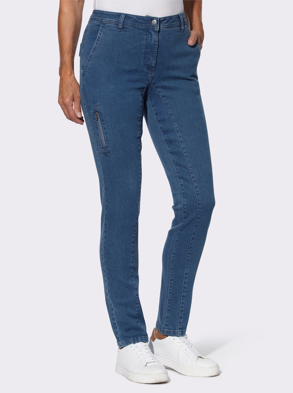 jeans - blue-bleached