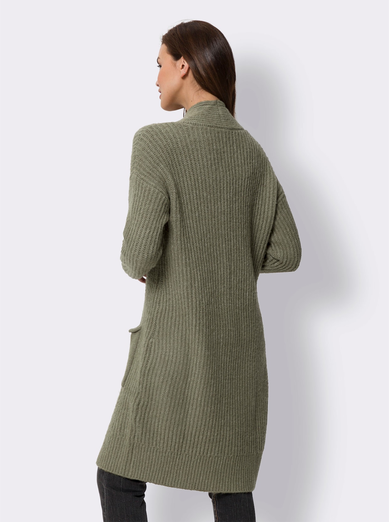 heine Strickjacke - khaki-meliert