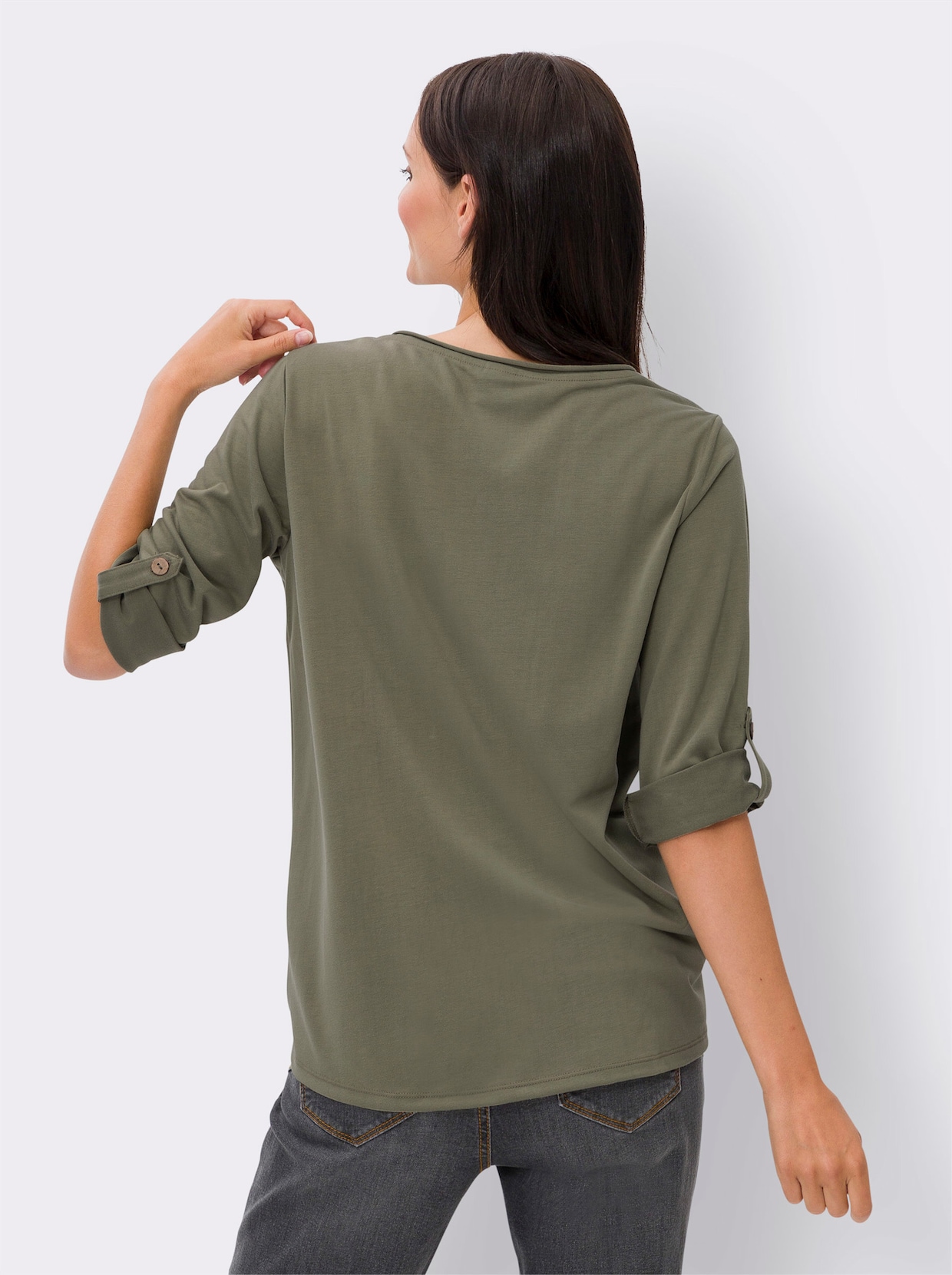 heine T-shirt à manches 3/4 - kaki