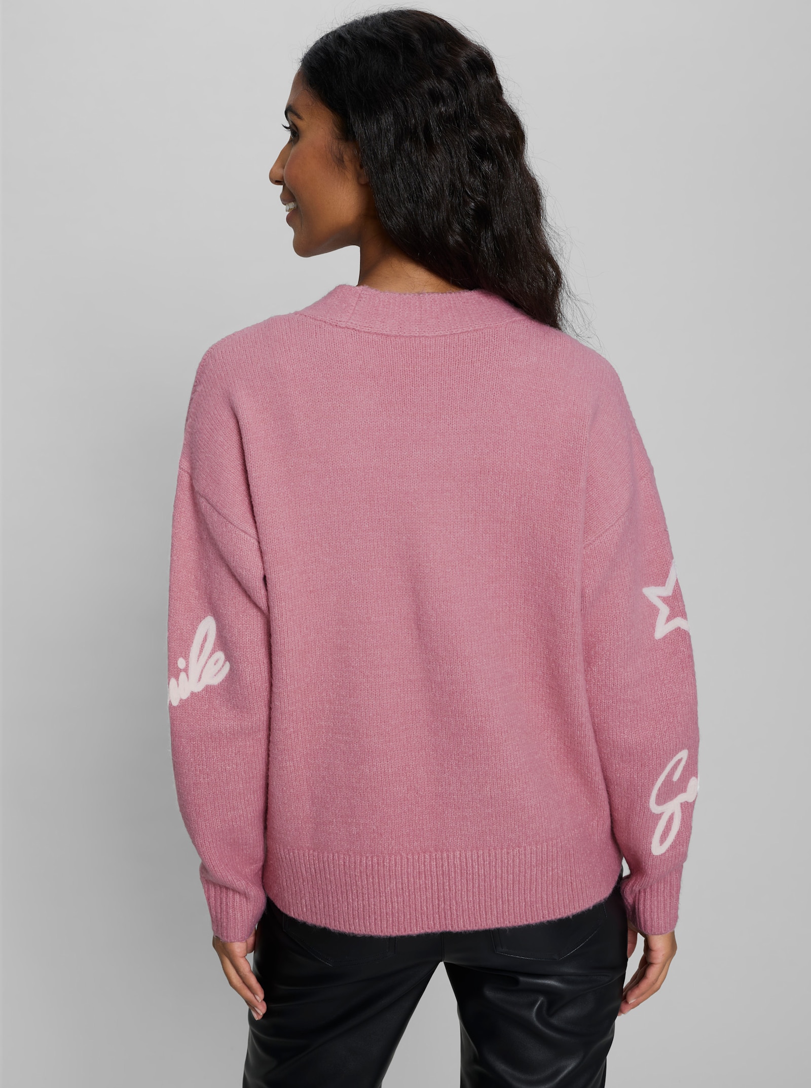 heine Vest met borduursel - oudroze