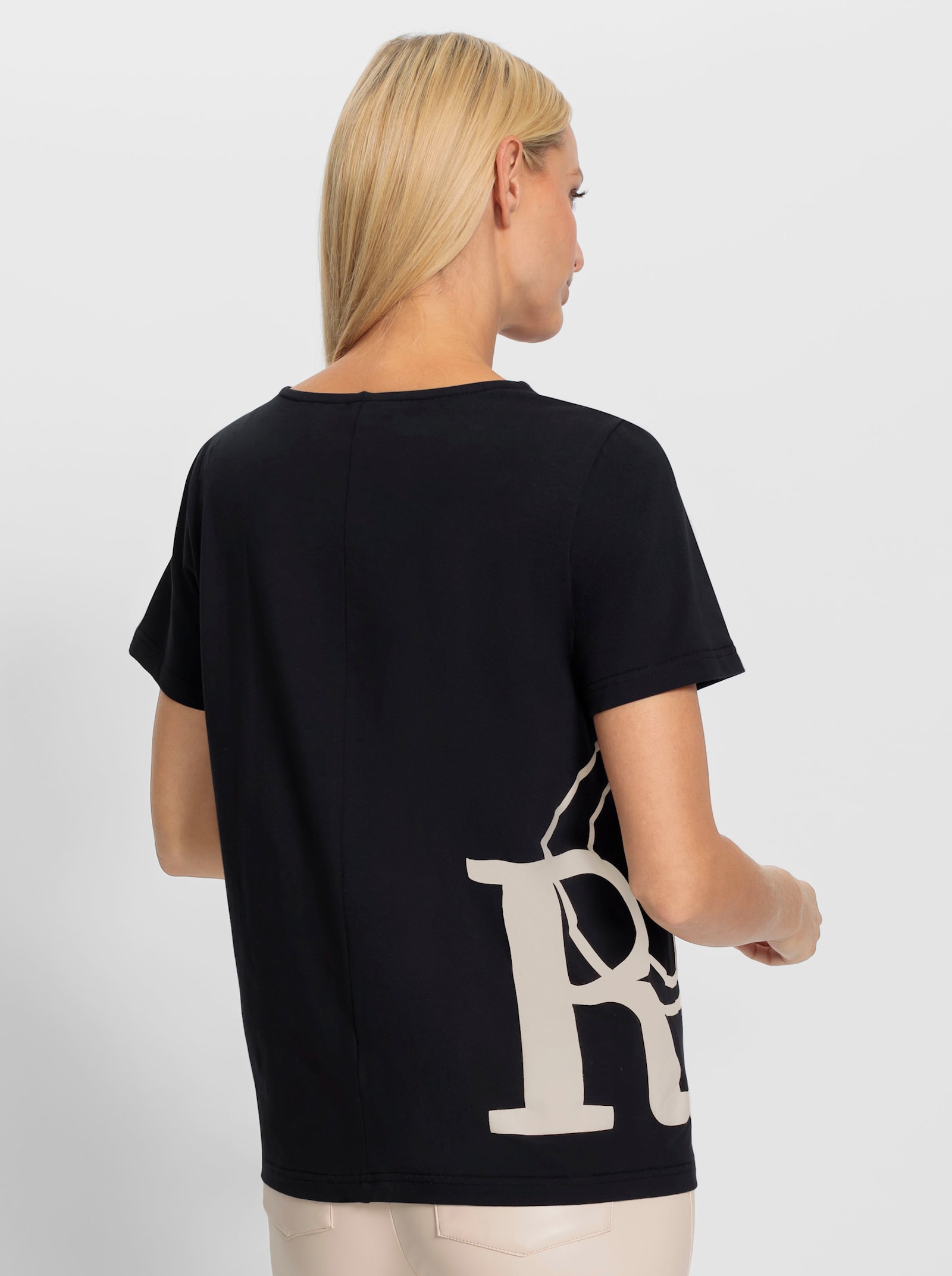 heine T-shirt à encolure ronde avec lettering - noir