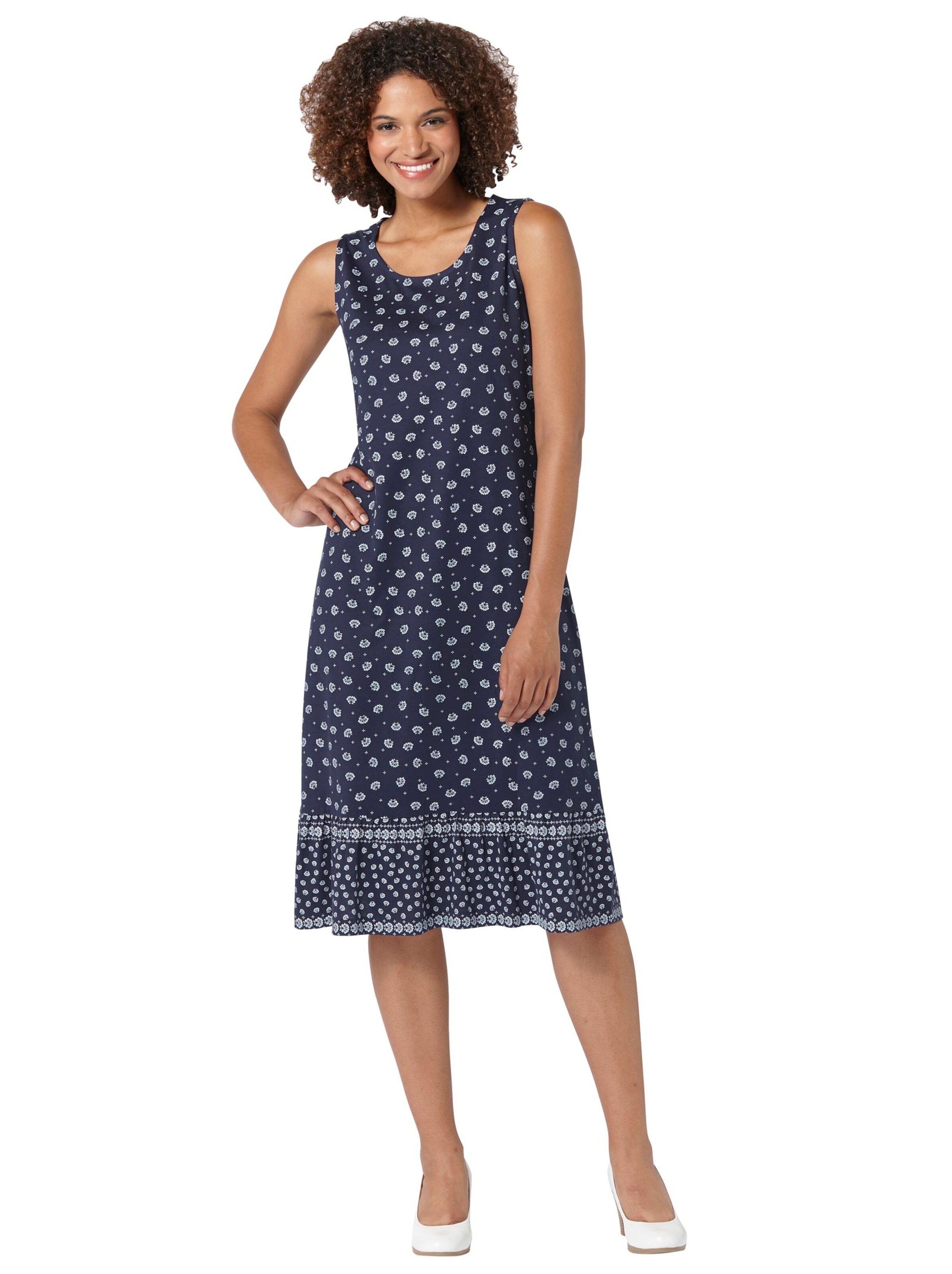 Kleid - marine-gemustert