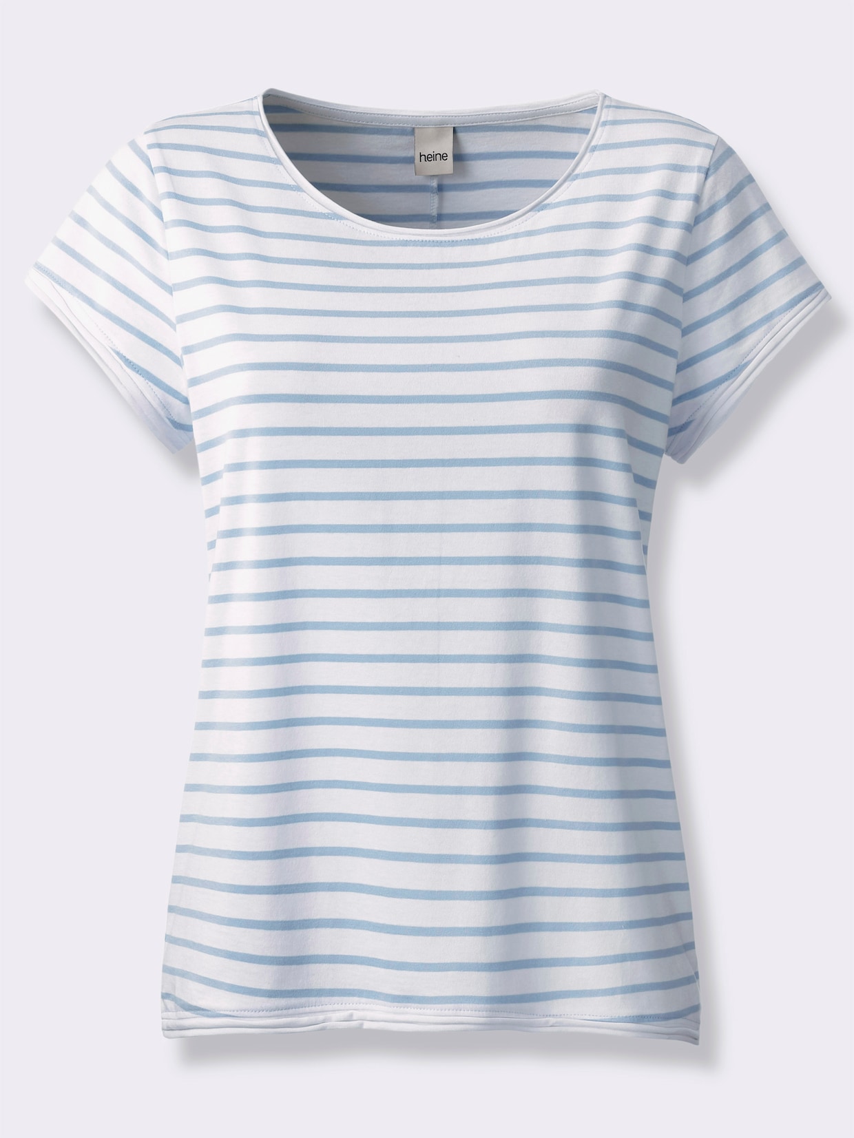 heine T-shirt - blanc-bleu glacier à rayures fines