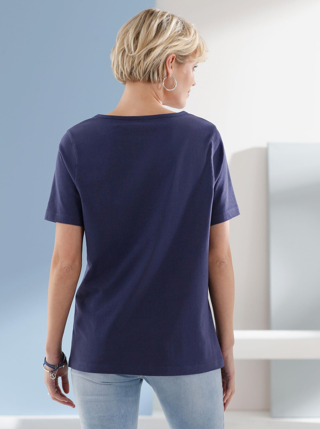 Print-Shirt - marine