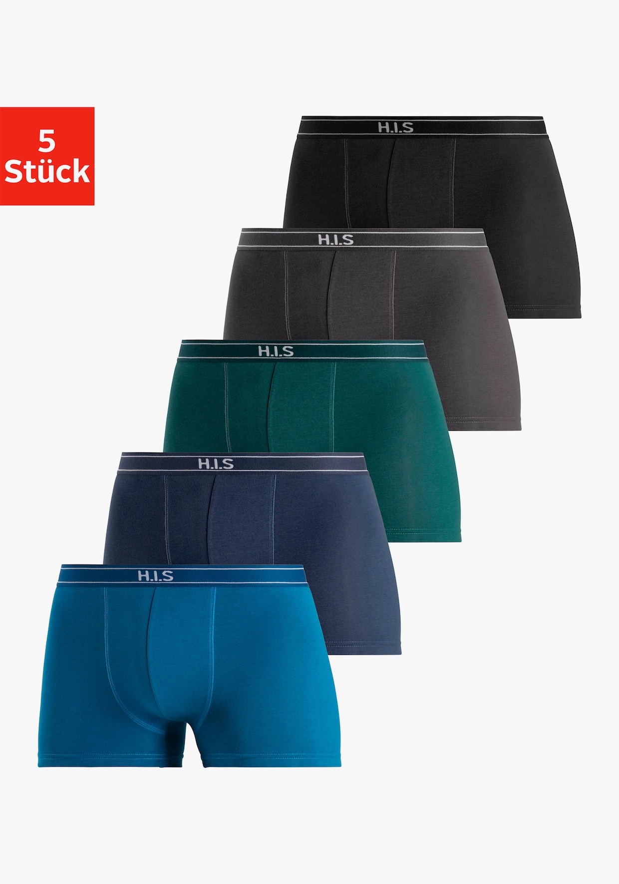 H.I.S Boxer - blau, mint, navy, anthrazit, schwarz