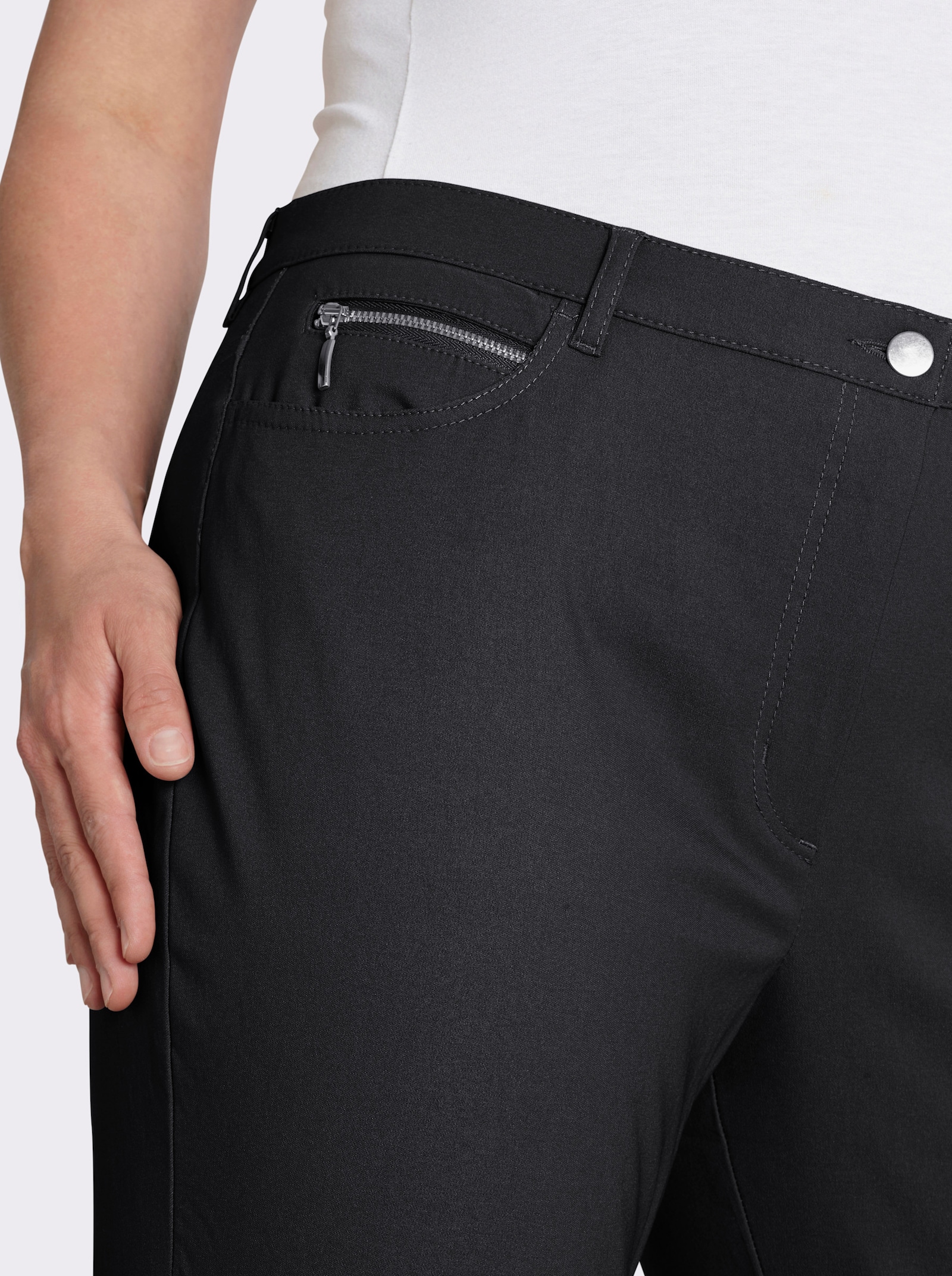 Stehmann Comfort line Thermohose in elastischer Bengalin-Qualität - schwarz