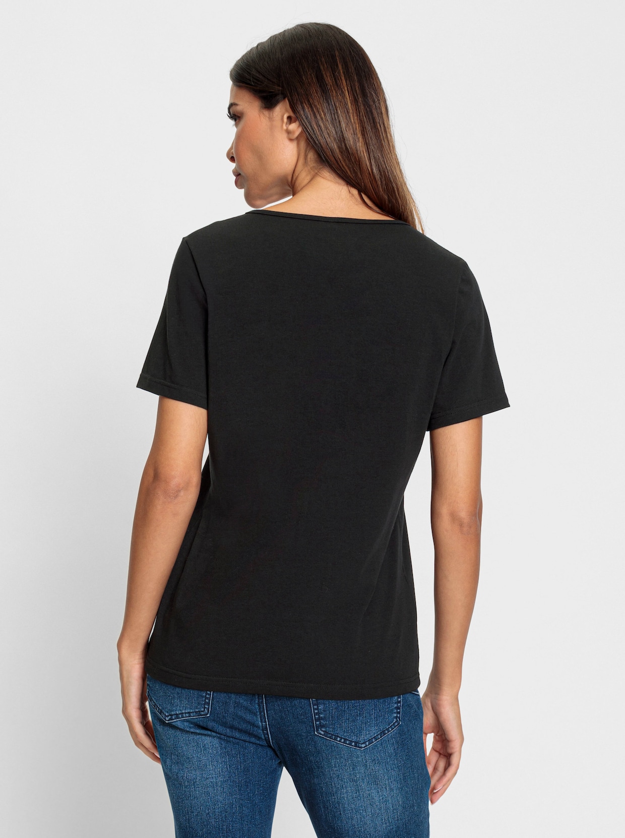 heine Shirt met korte mouwen - zwart
