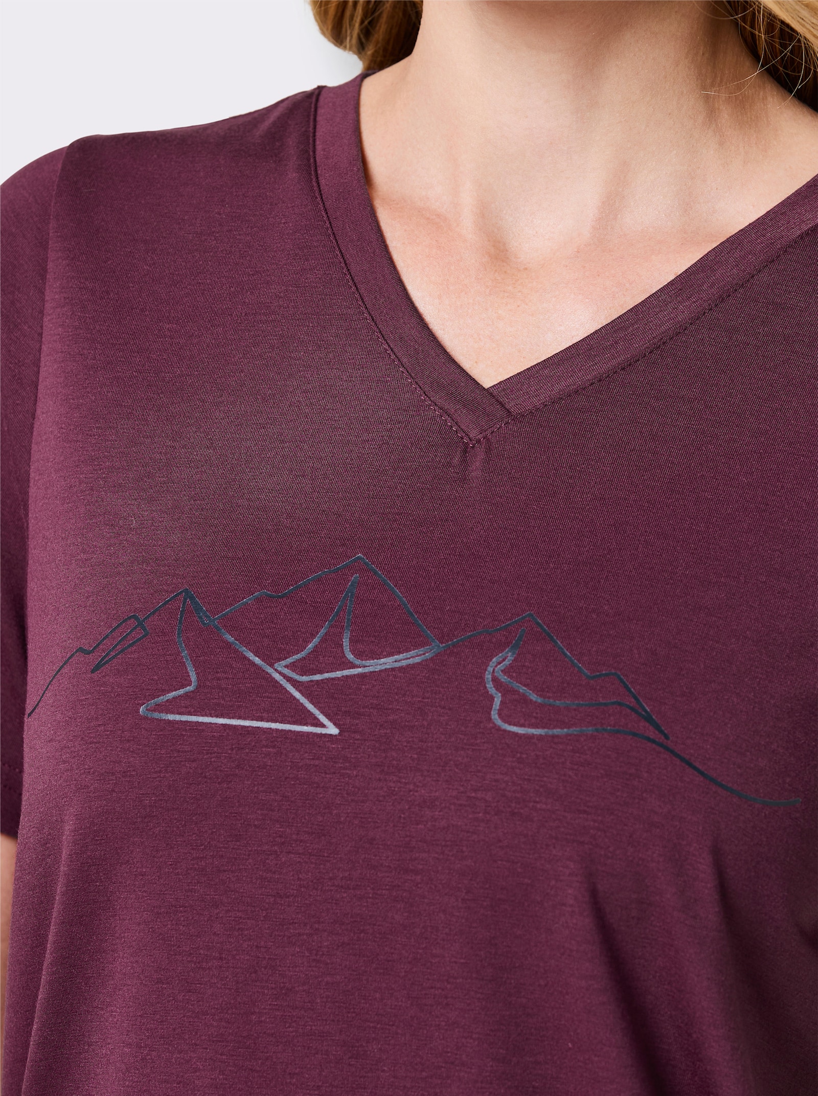 Catamaran Sports Funktionsshirt mit Seitenschlitzen - burgund