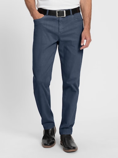 Marco Donati 5-Pocket-Hose aus Baumwoll-Stretch - rauchblau
