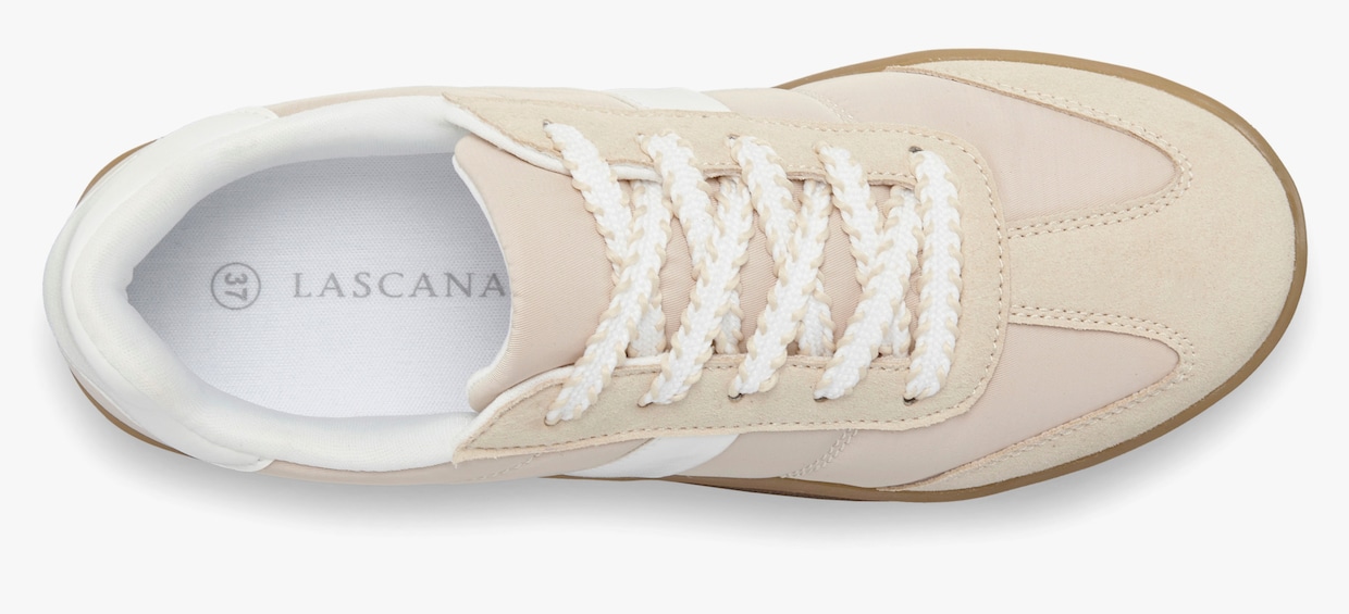 LASCANA Sneaker - beige/wit