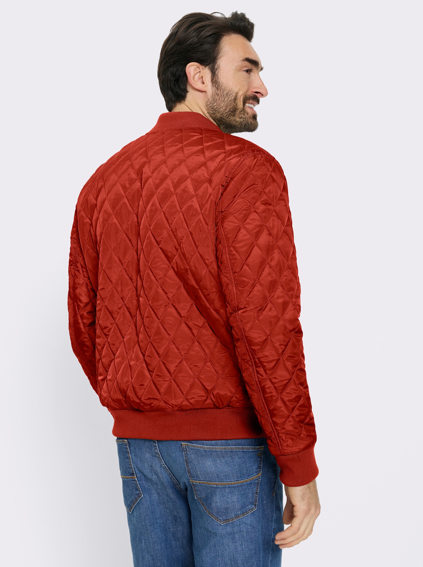 Marco Donati Steppjacke mit Rautensteppung - rostrot